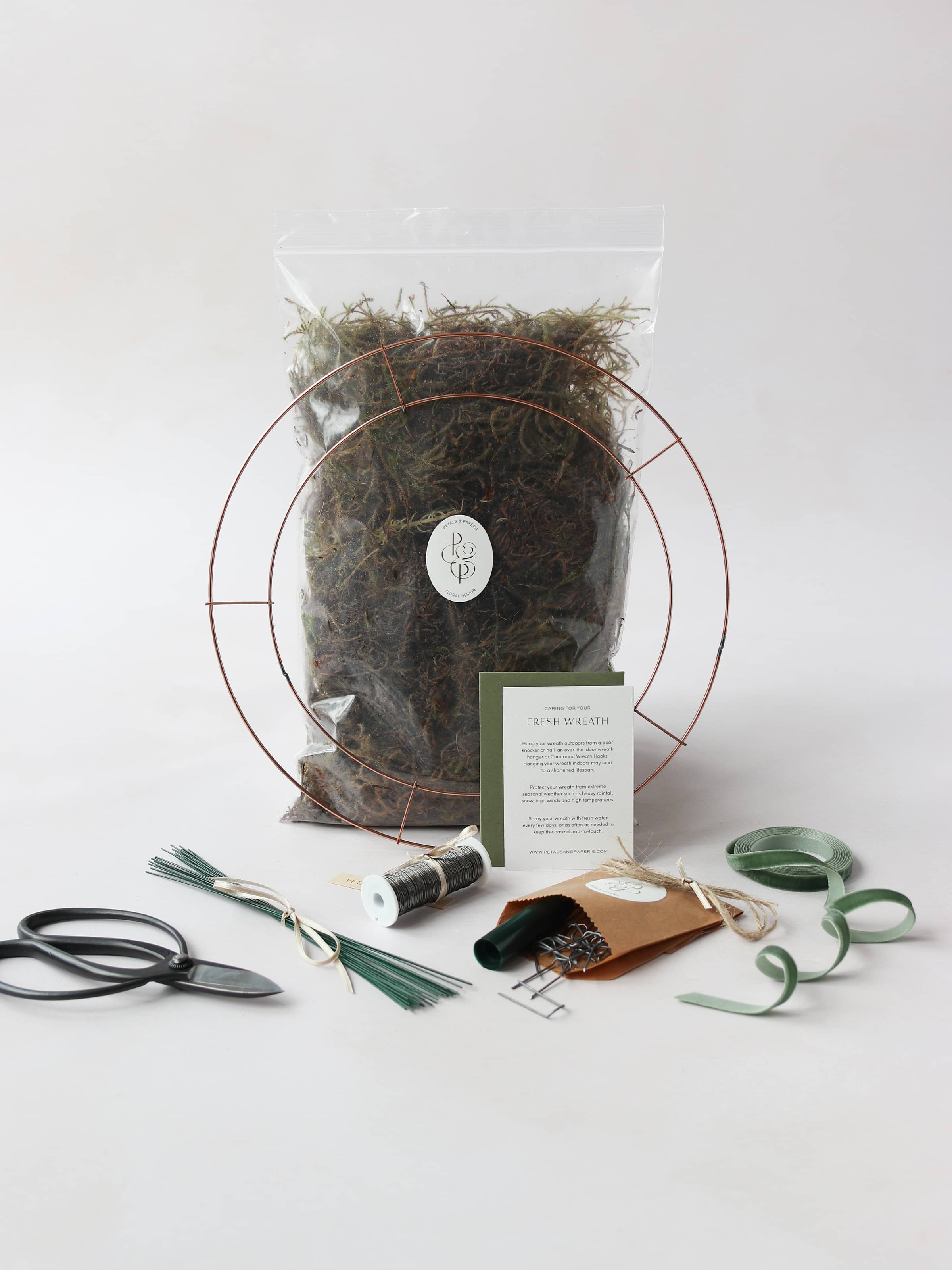 DIY Christmas Wreath Making Basic Kit - 10"