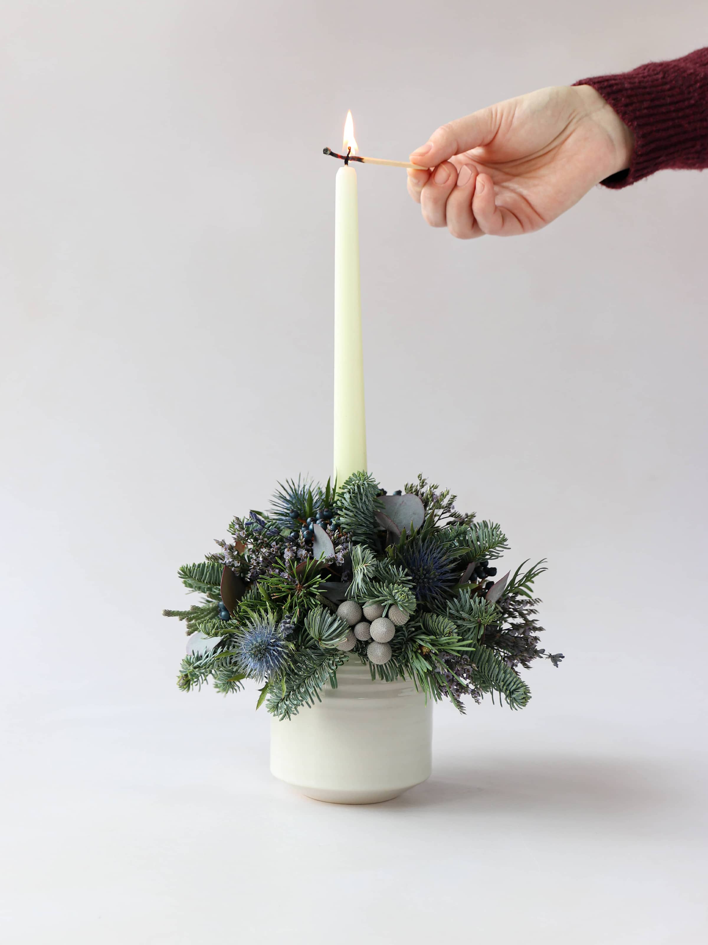 Christmas Candle Arrangement - 'Blue Christmas'