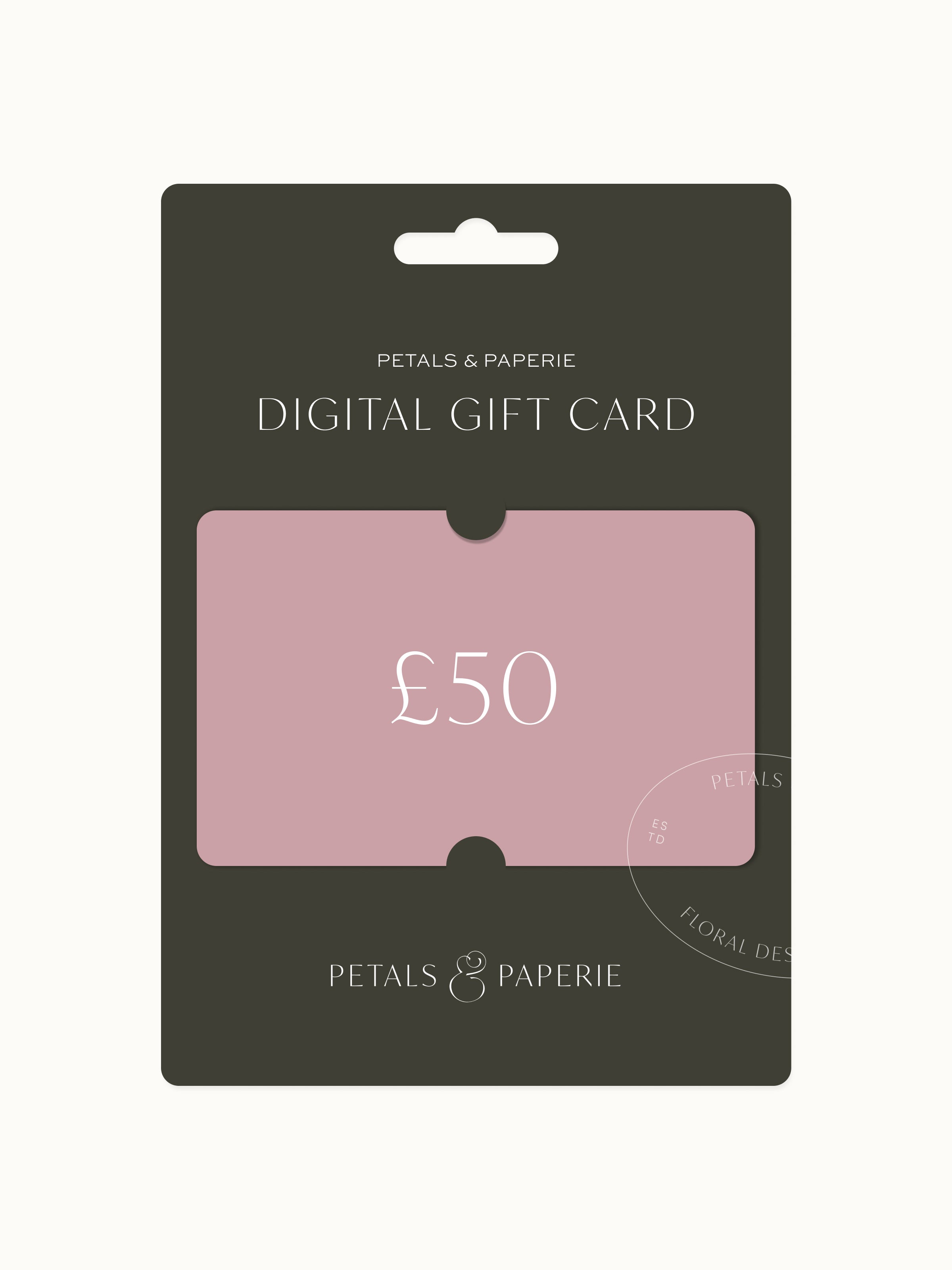 Petals & Paperie £50 Digital Card Image
