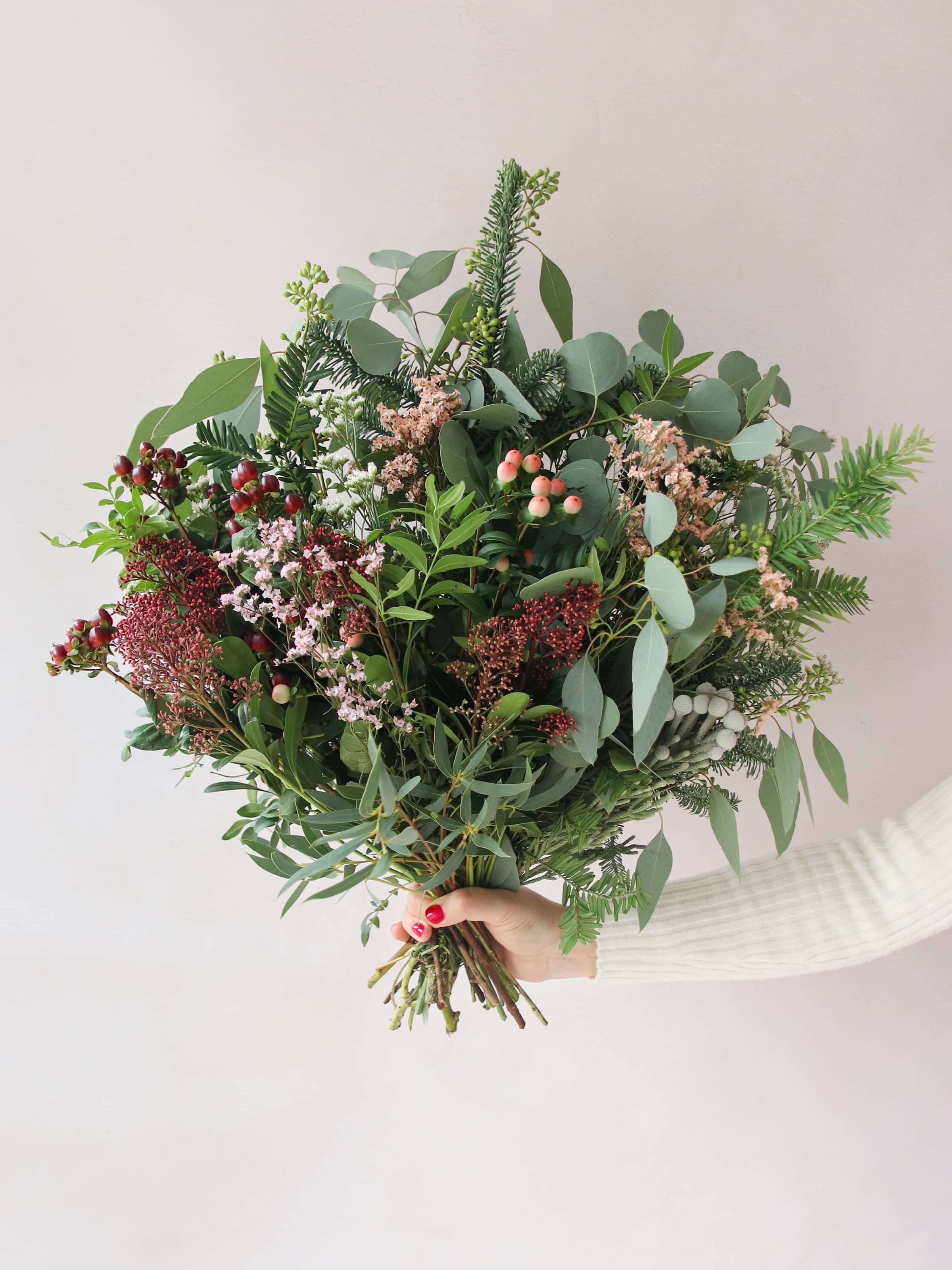 Pretty Pink Wreath Foliage Mix