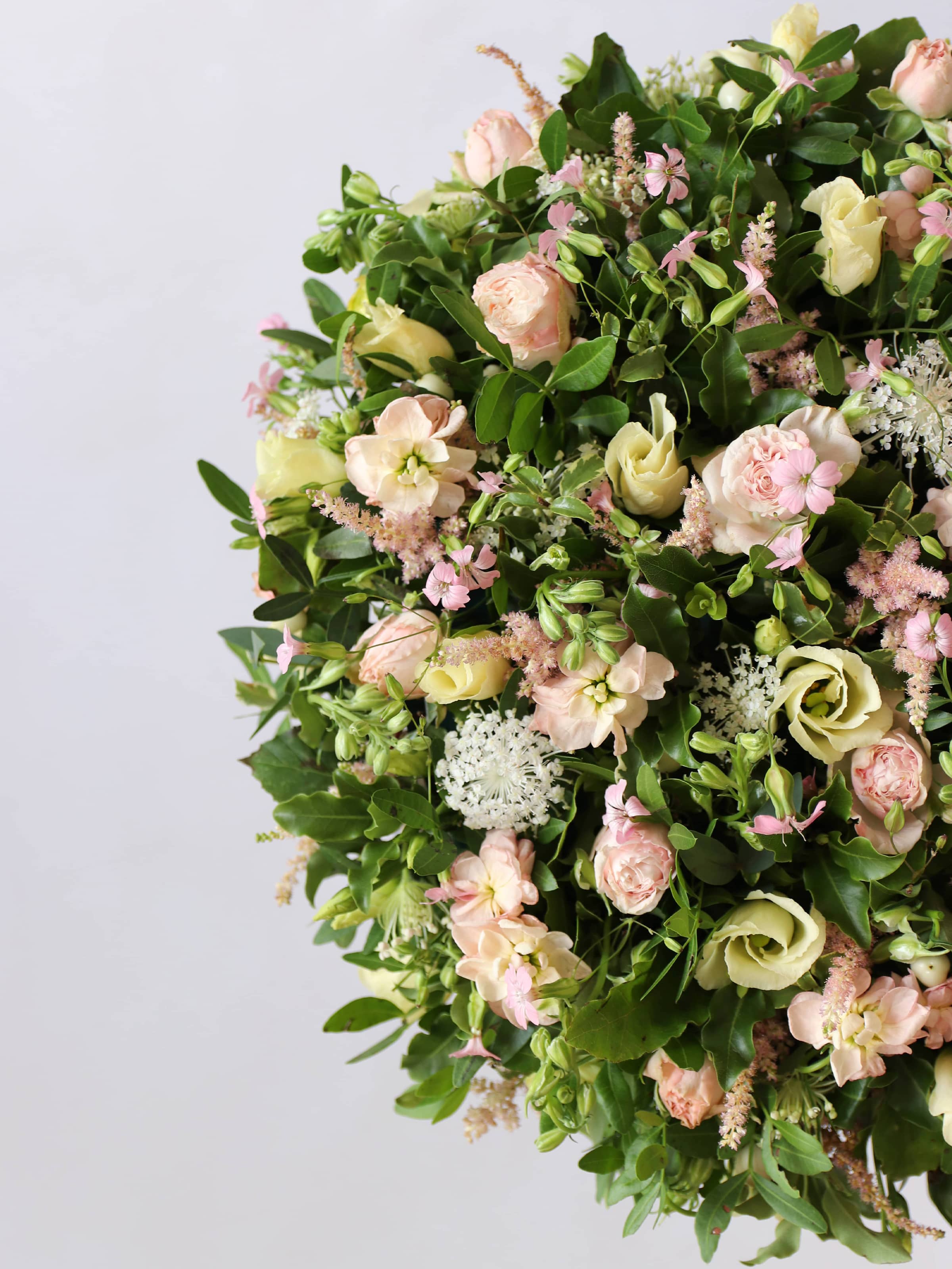 Pastel Round Funeral Posy
