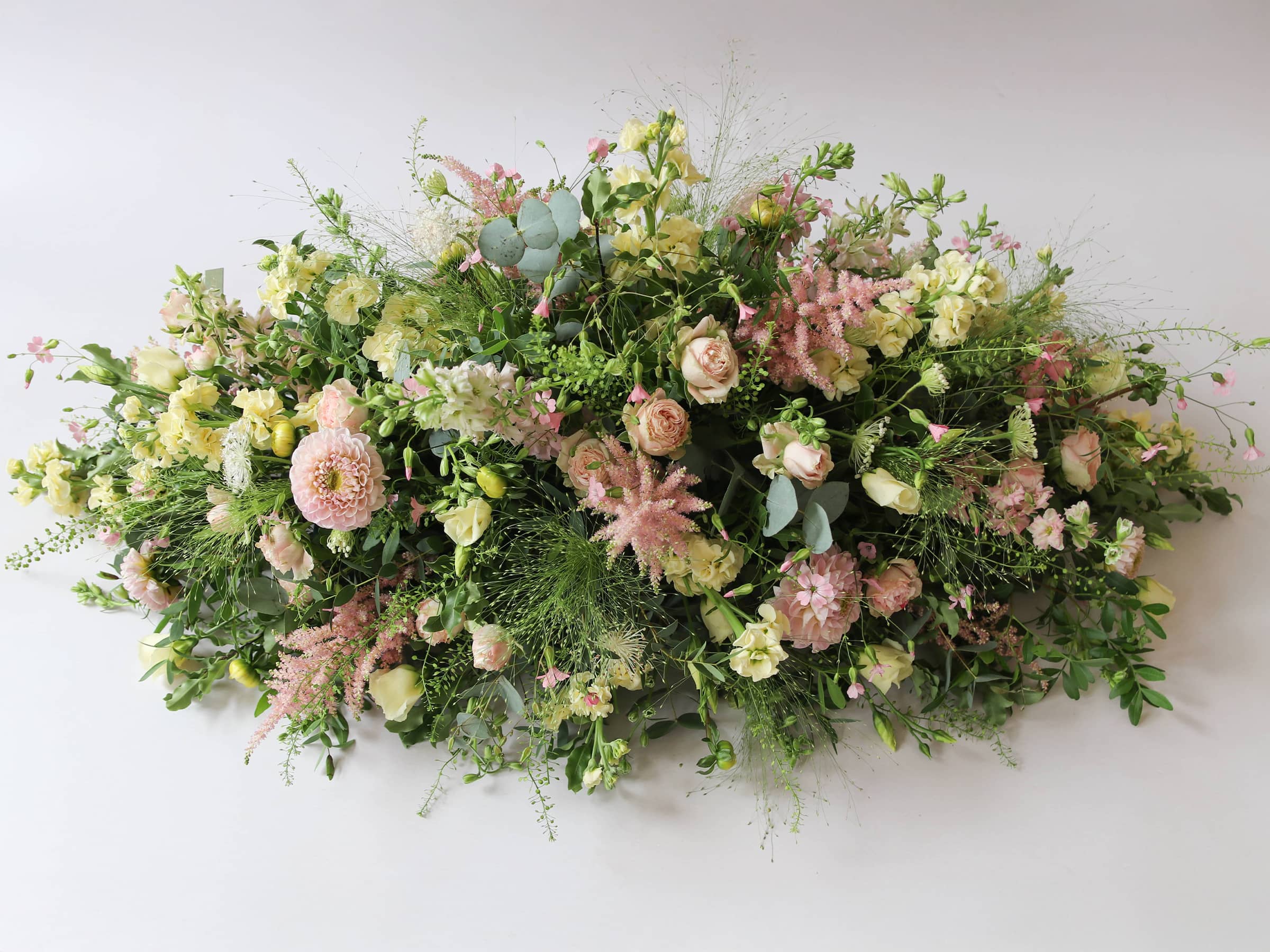 Pastel Double Ended Coffin Spray