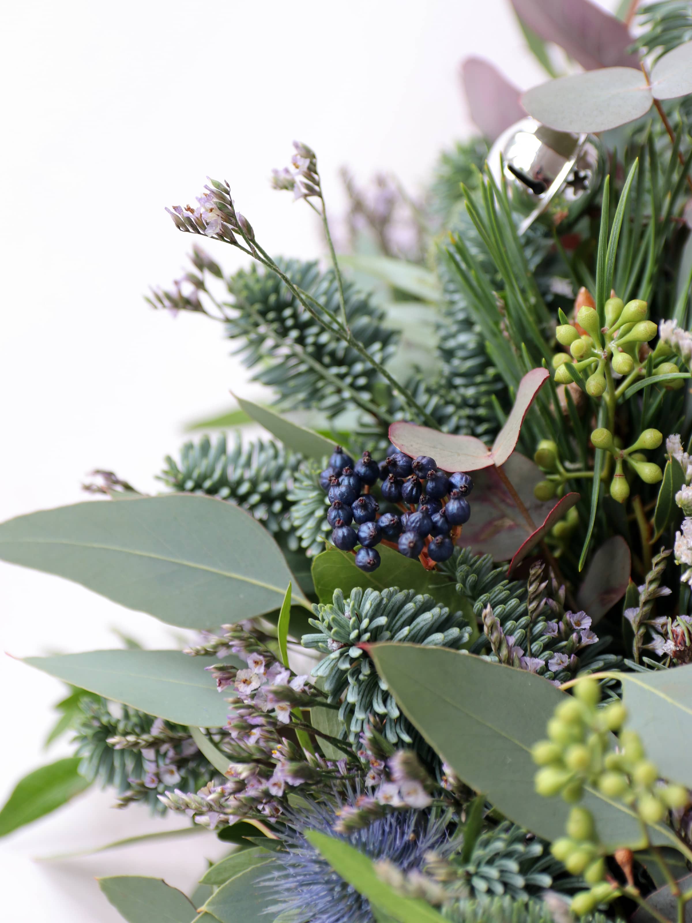 The 'Blue Christmas' - Luxury Fresh Christmas Door Wreath