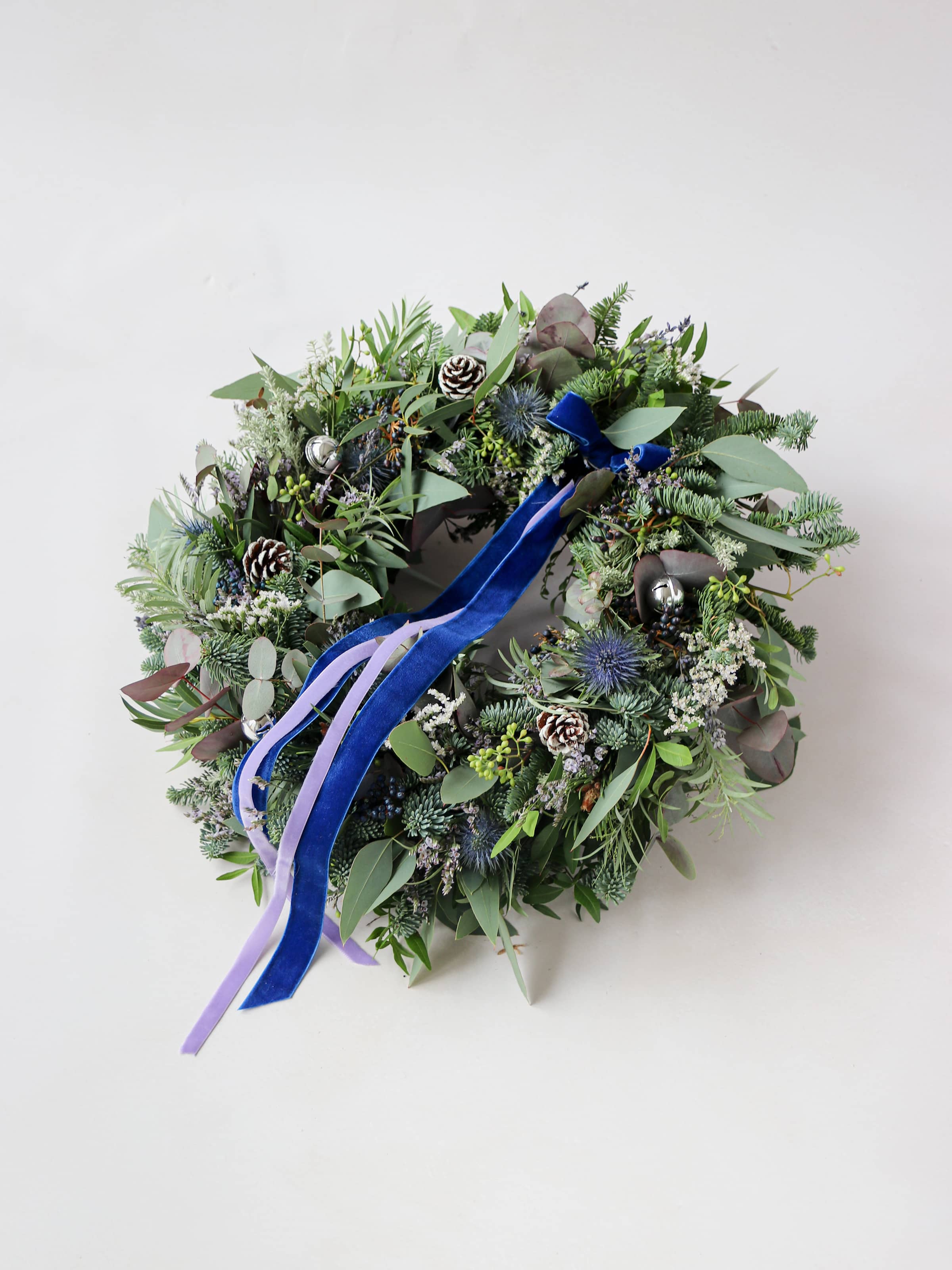 The 'Blue Christmas' - Luxury Fresh Christmas Door Wreath