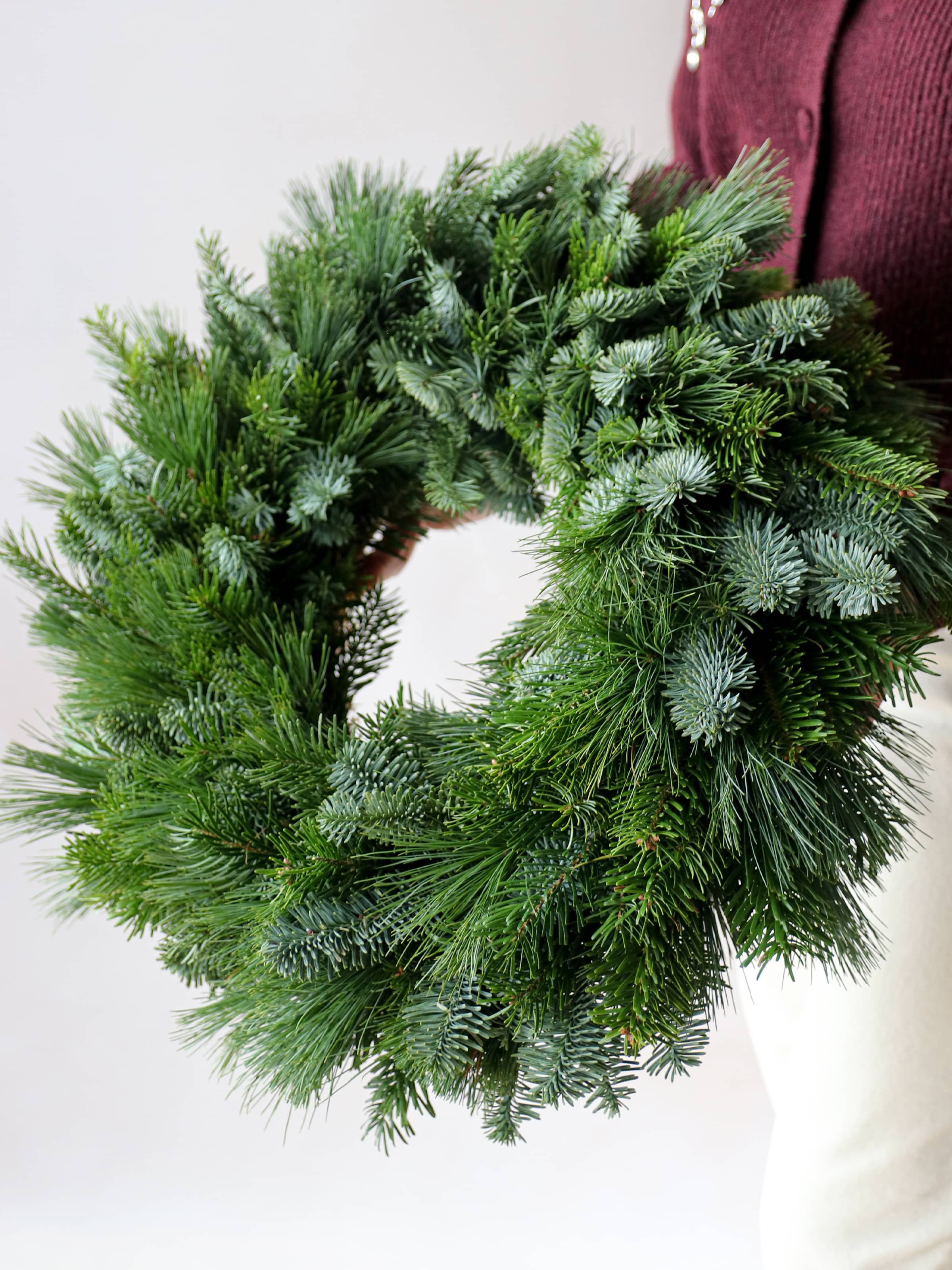 'Simply Foliage' - Luxury Fresh Christmas Door Wreath