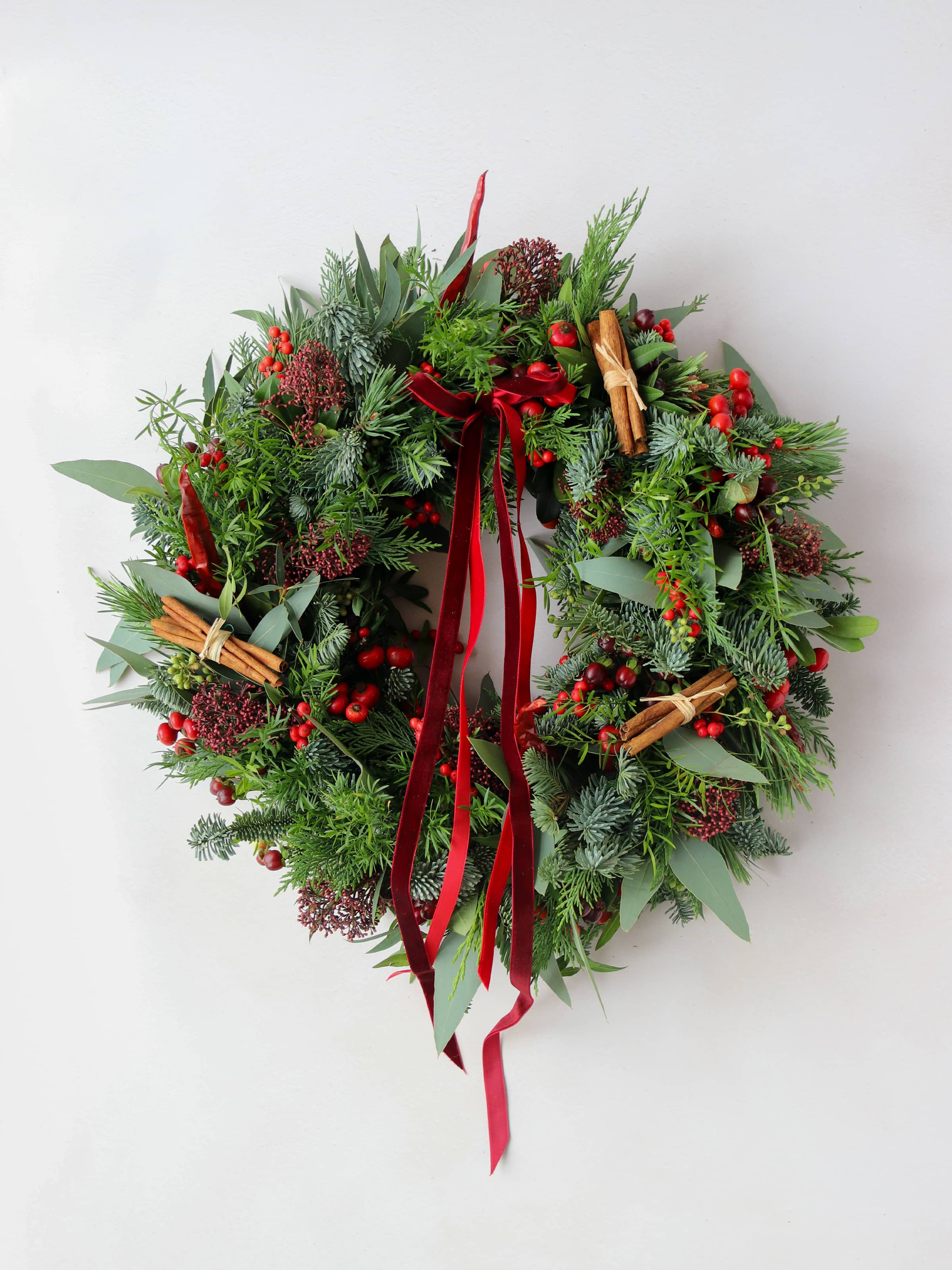 The 'Merry Berry' - Luxury Fresh Christmas Door Wreath