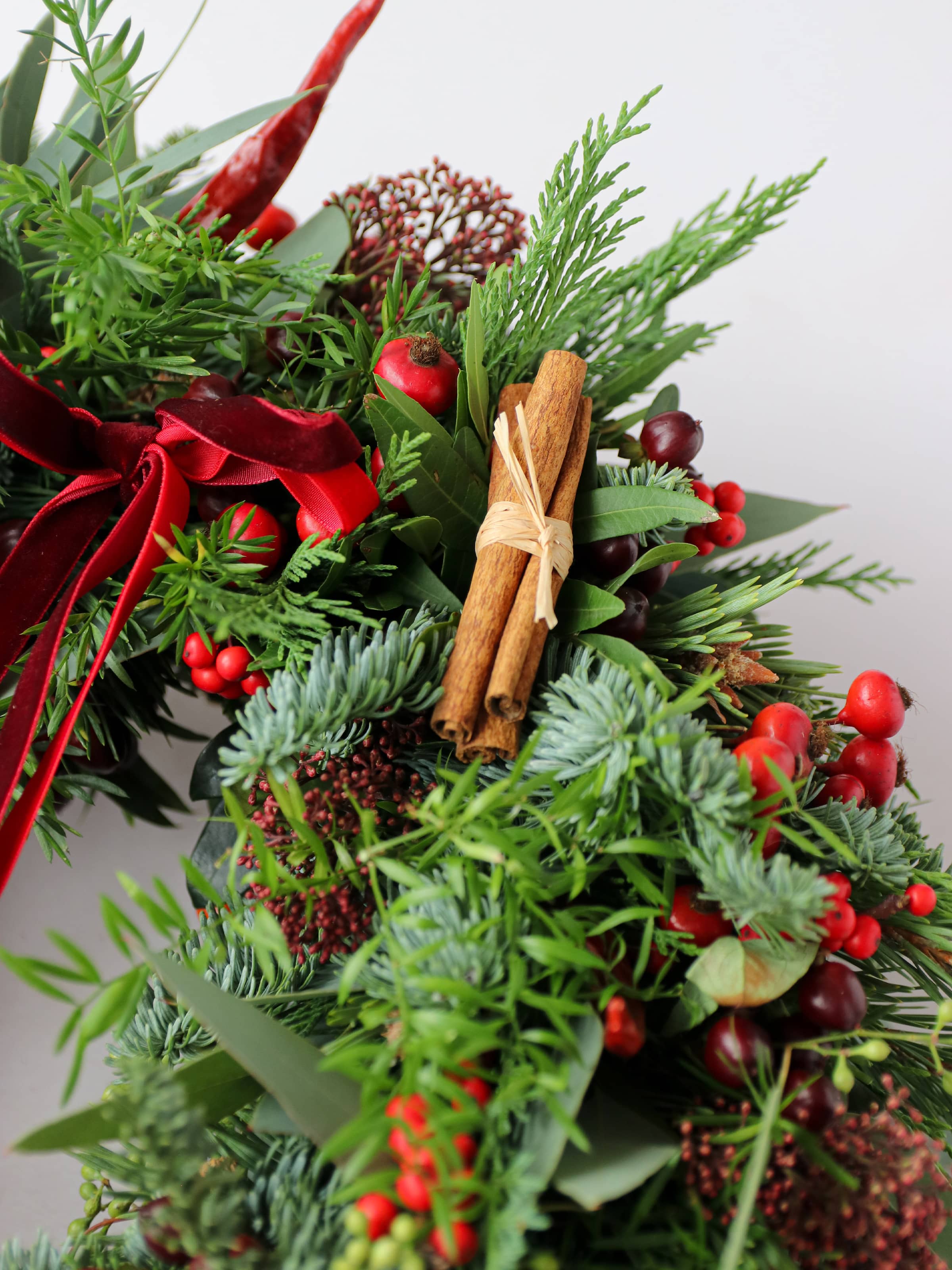 The 'Merry Berry' - Luxury Fresh Christmas Door Wreath