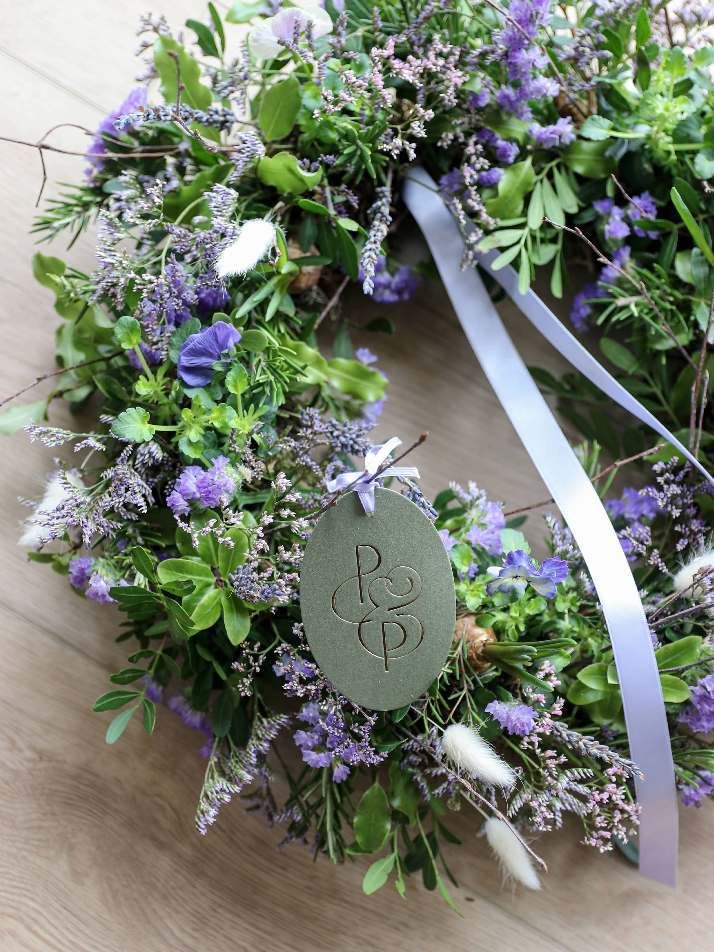 16" Purple & Lilac Spring Wreath