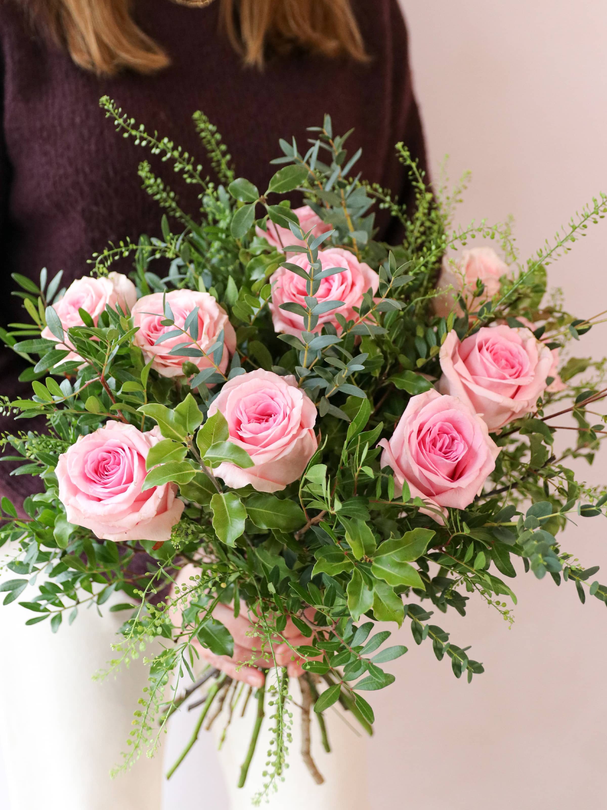 Valentine's Day Luxury Pink Rose Bouquet
