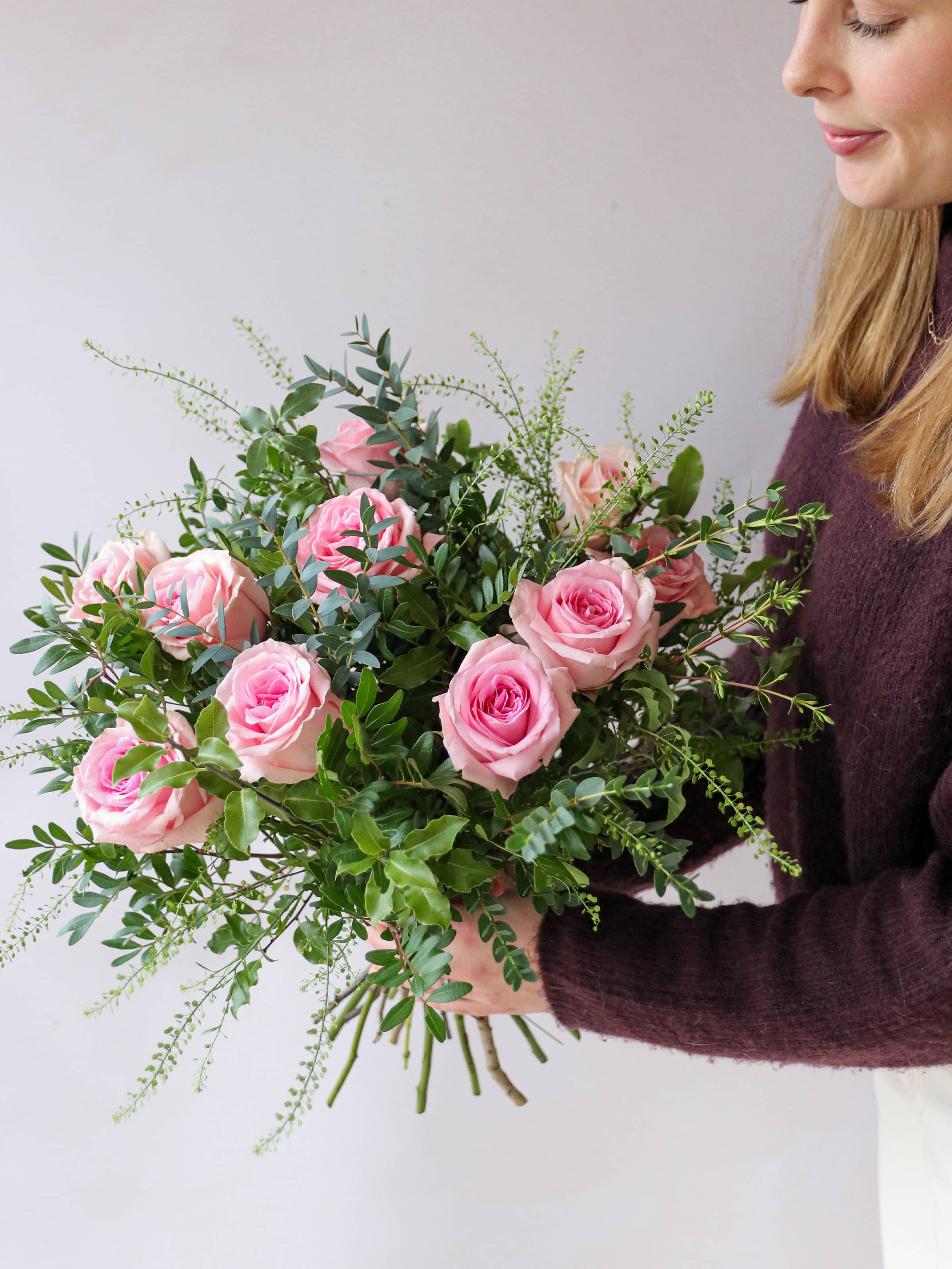 Valentine's Day Luxury Pink Rose Bouquet