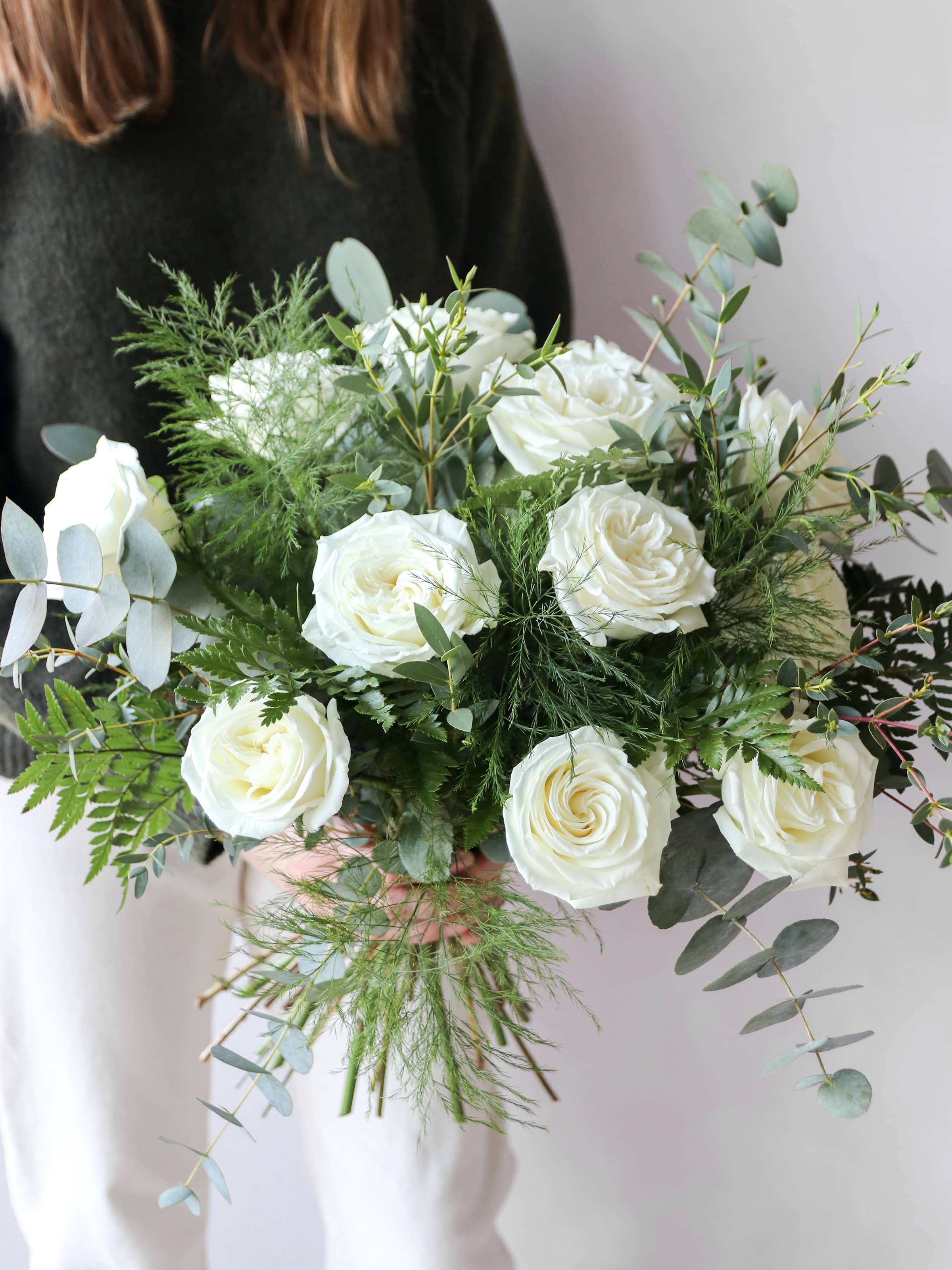 Valentine's Day Luxury White Rose Bouquet