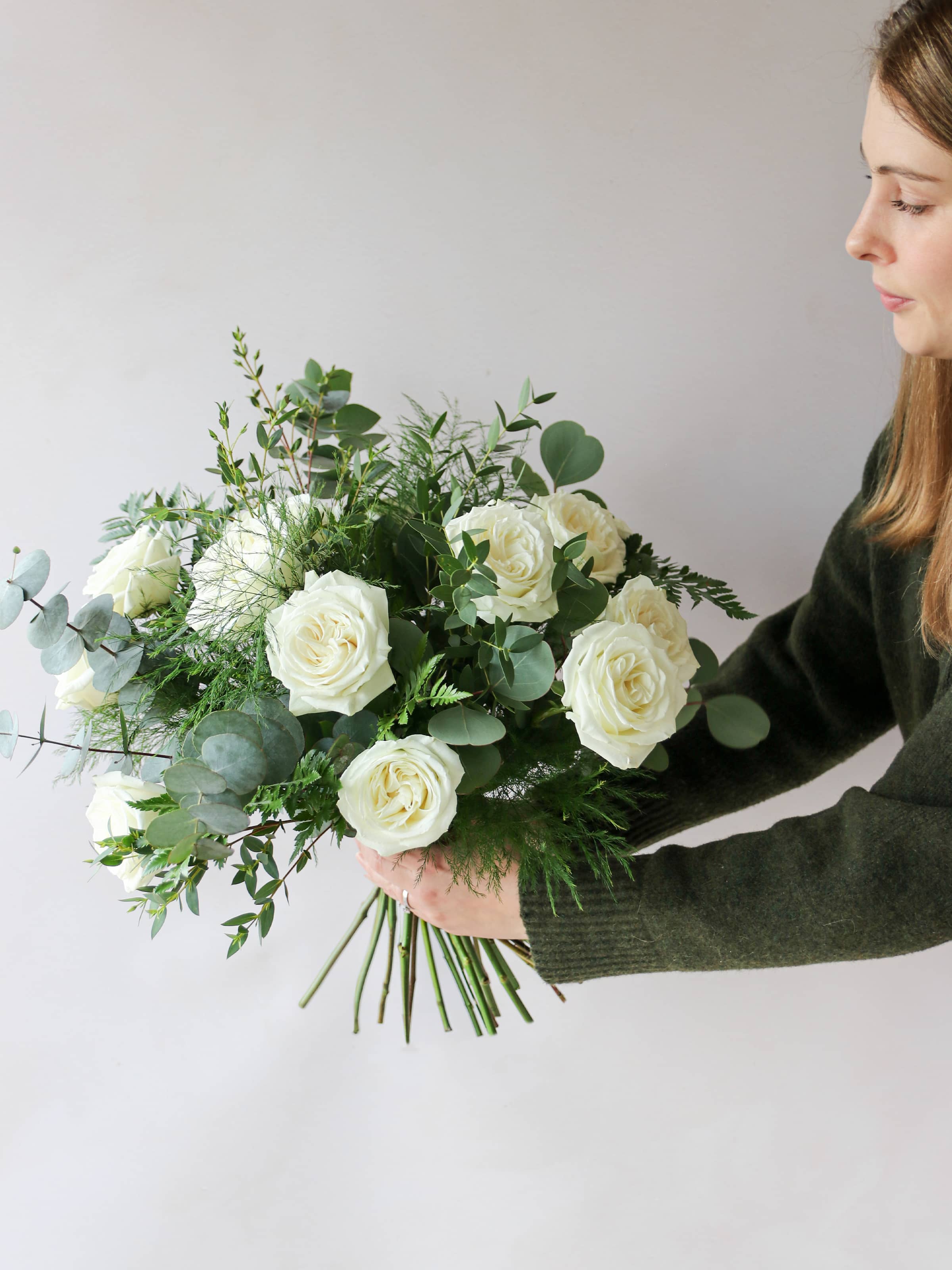 Valentine's Day Luxury White Rose Bouquet
