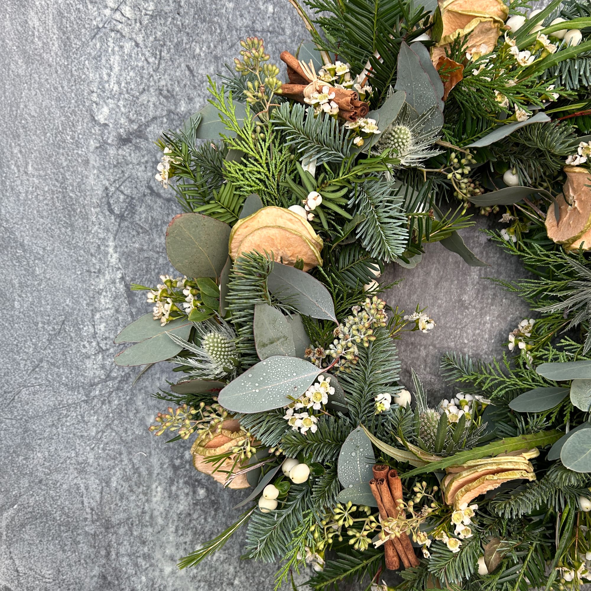 Winter Snow - Luxury 12" Fresh Festive Wreath