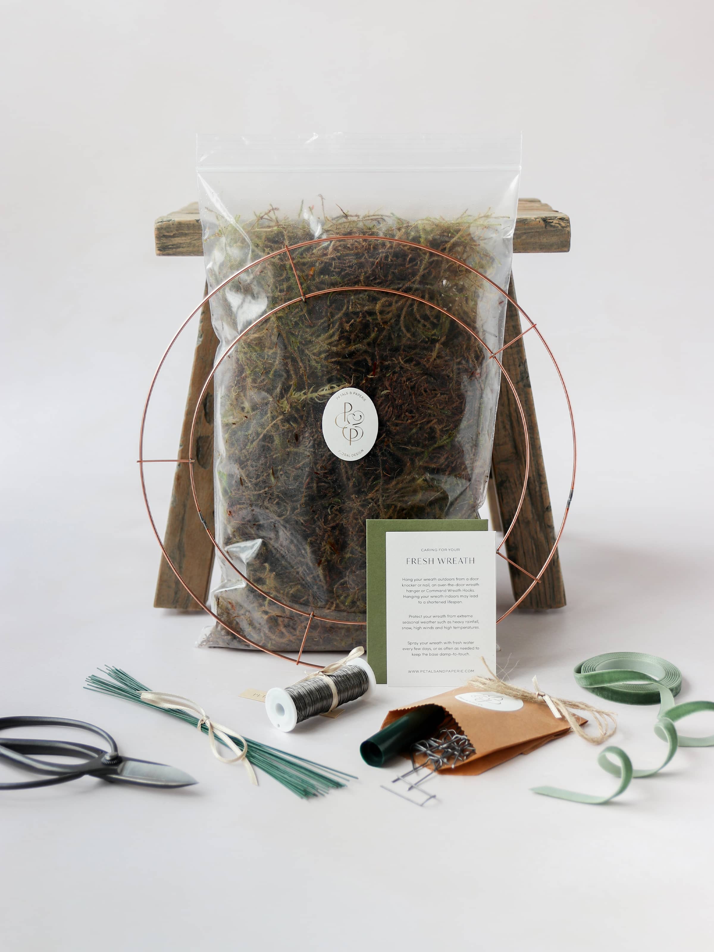 DIY Christmas Wreath Making Basic Kit - 14"