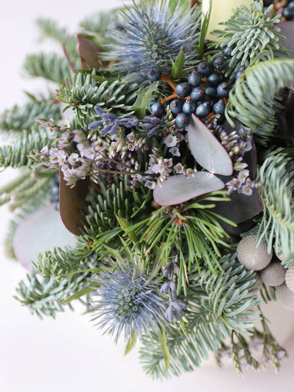 Christmas Candle Arrangement - 'Blue Christmas'