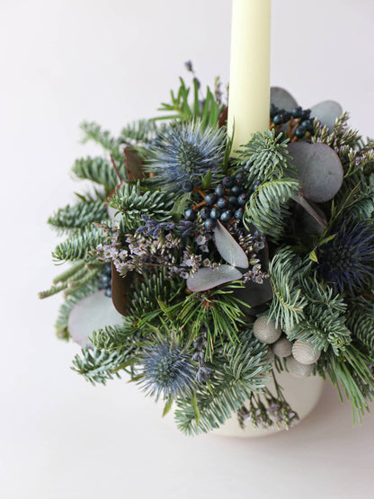 Christmas Candle Arrangement - 'Blue Christmas'
