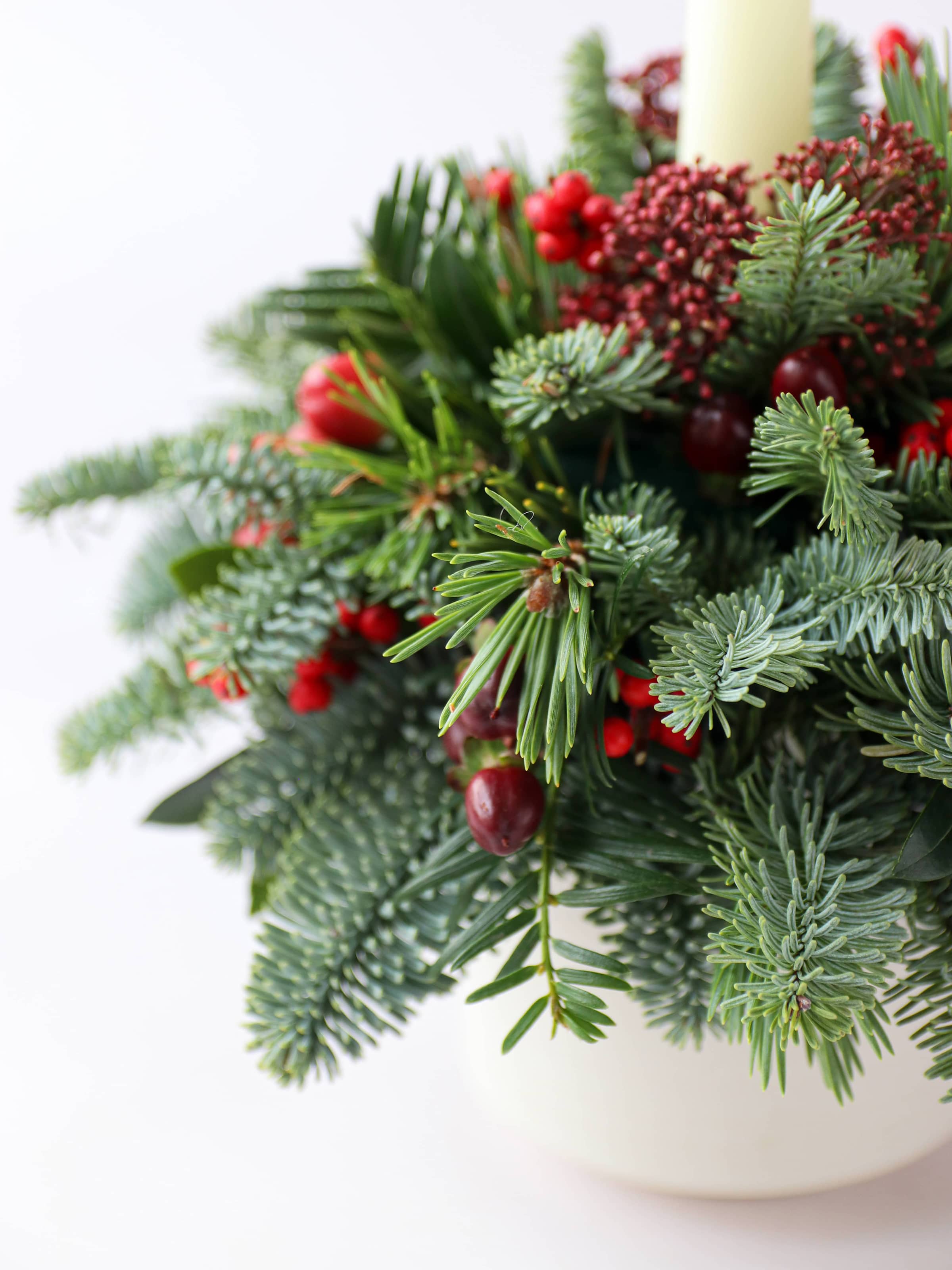 Christmas Candle Arrangement - 'Merry Berry'