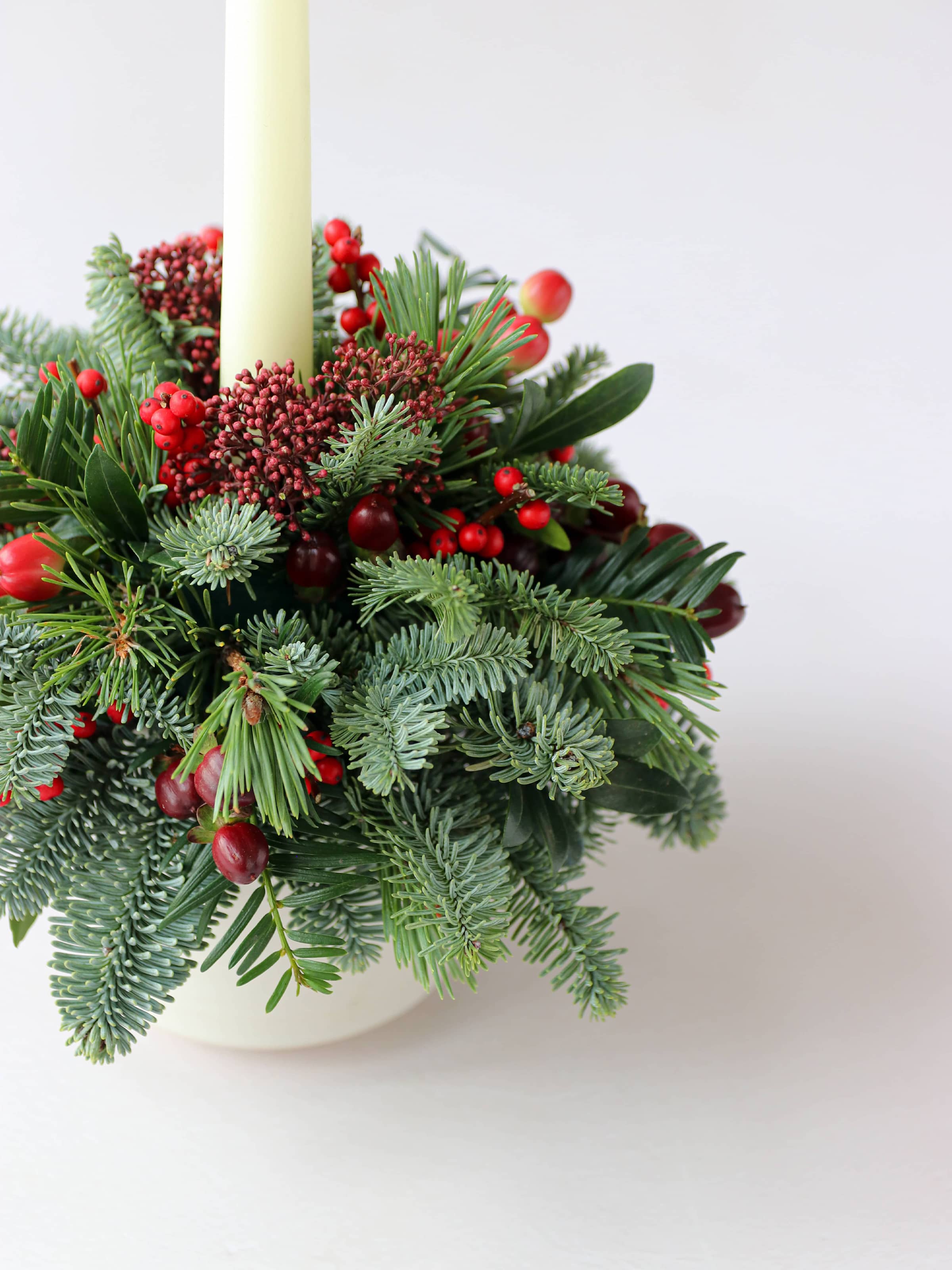 Christmas Candle Arrangement - 'Merry Berry'