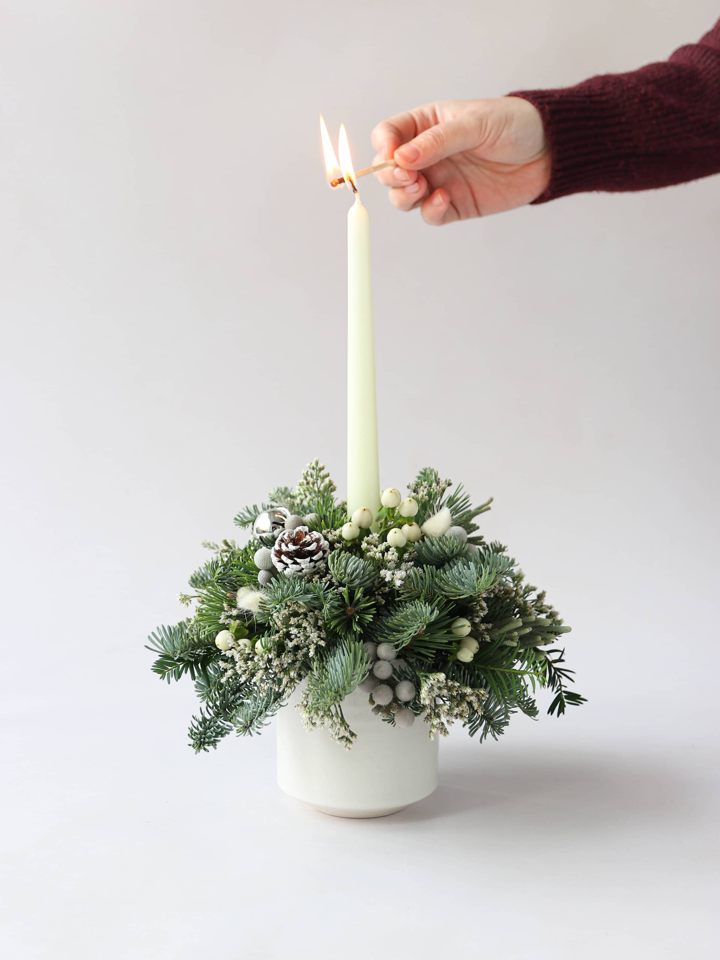 Christmas Candle Arrangement - 'Winter Wonderland'