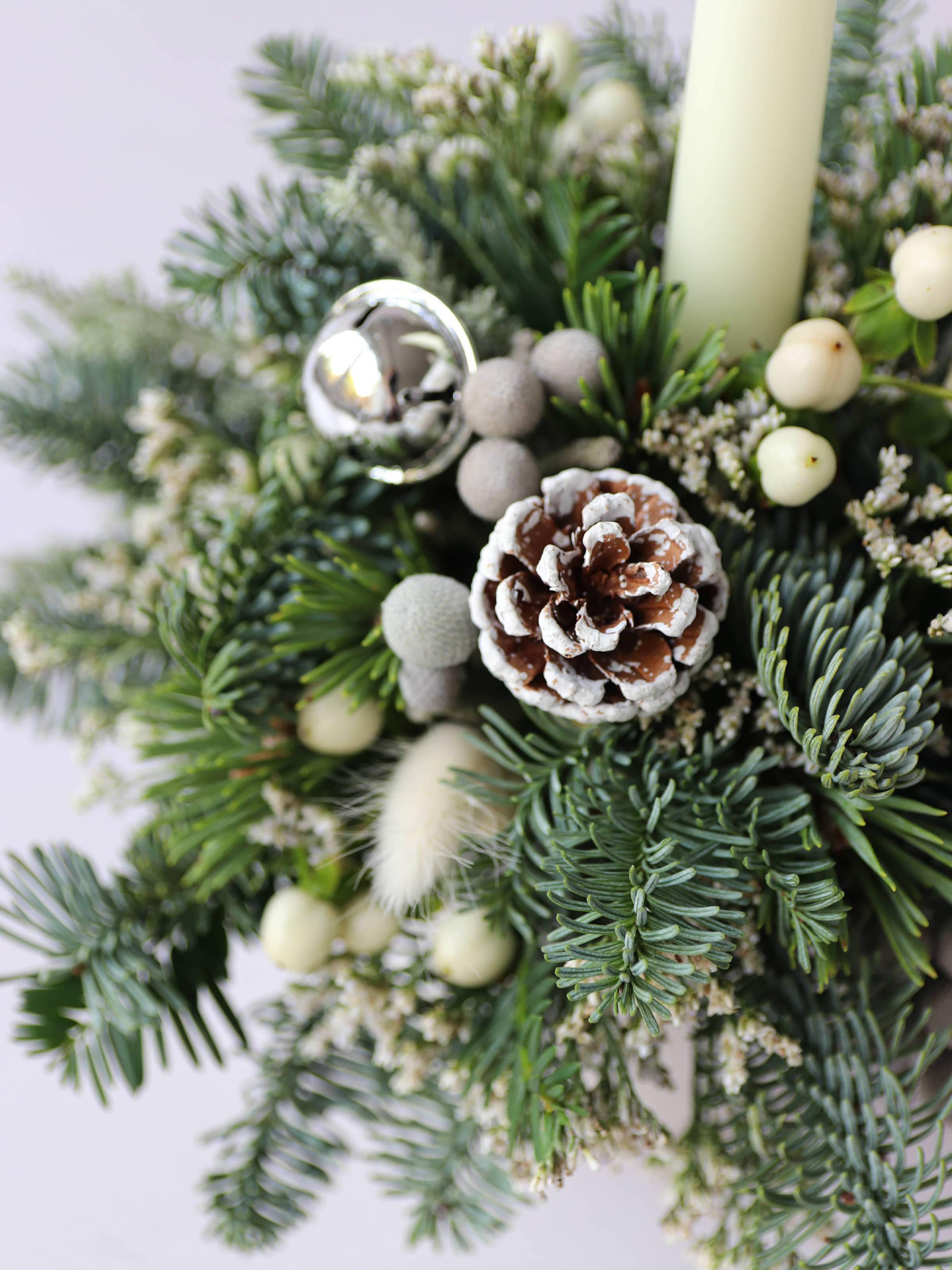 Christmas Candle Arrangement - 'Winter Wonderland'