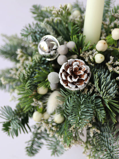 Christmas Candle Arrangement - 'Winter Wonderland'