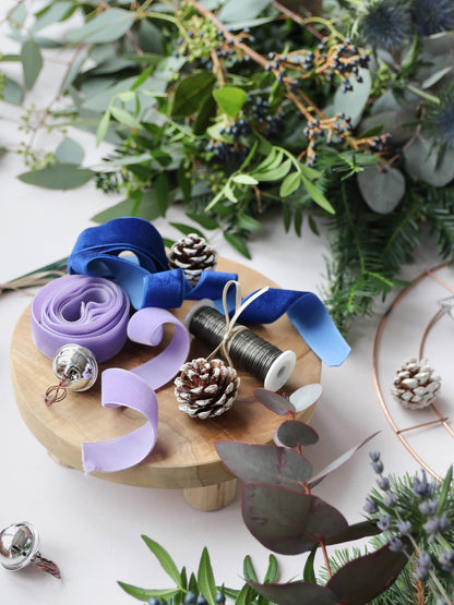 DIY 12" Christmas Wreath Making Kit -  'Blue Christmas'