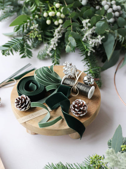 DIY 12" Christmas Wreath Making Kit -  'Winter Wonderland'