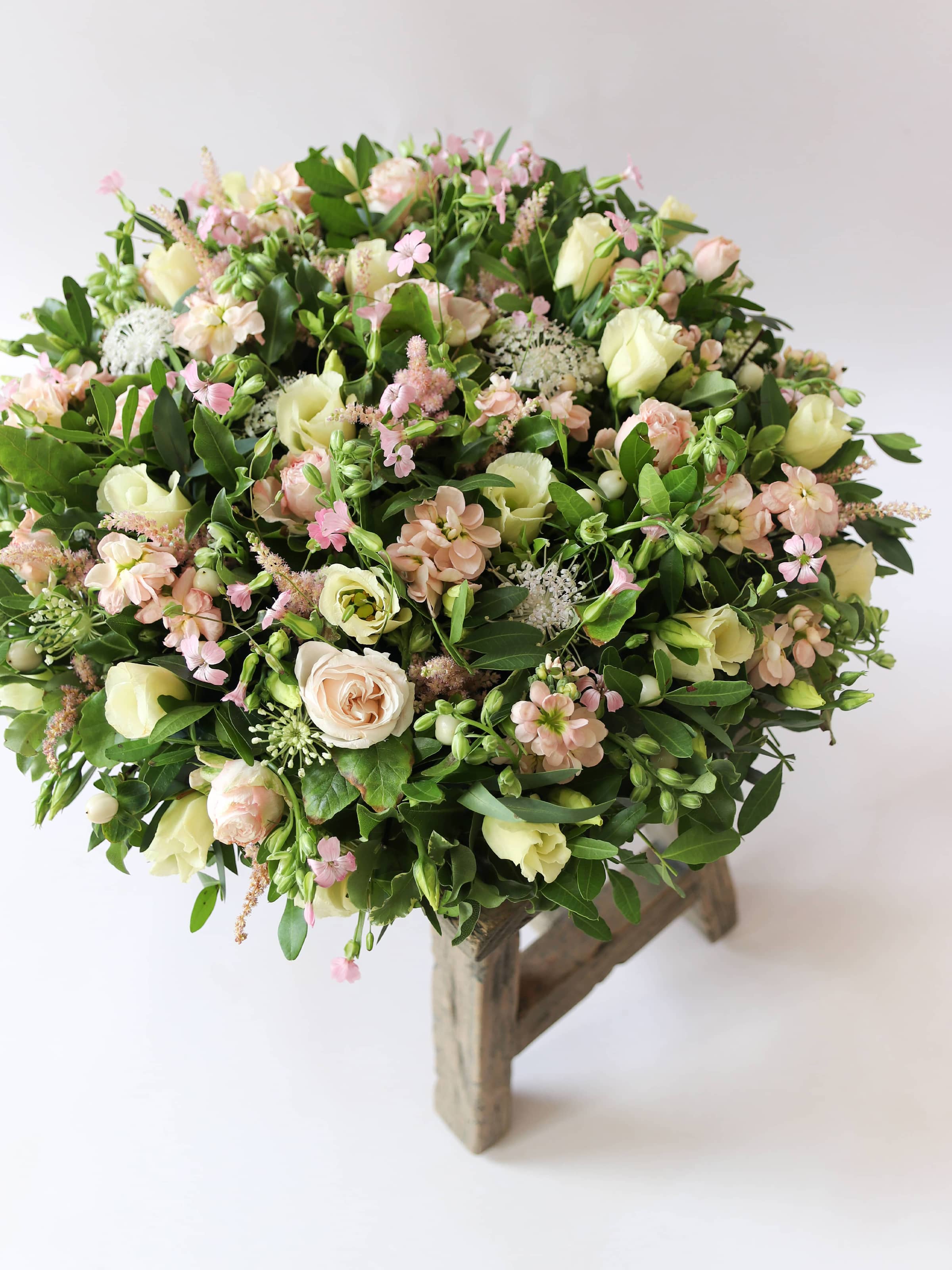 Pastel Round Funeral Posy
