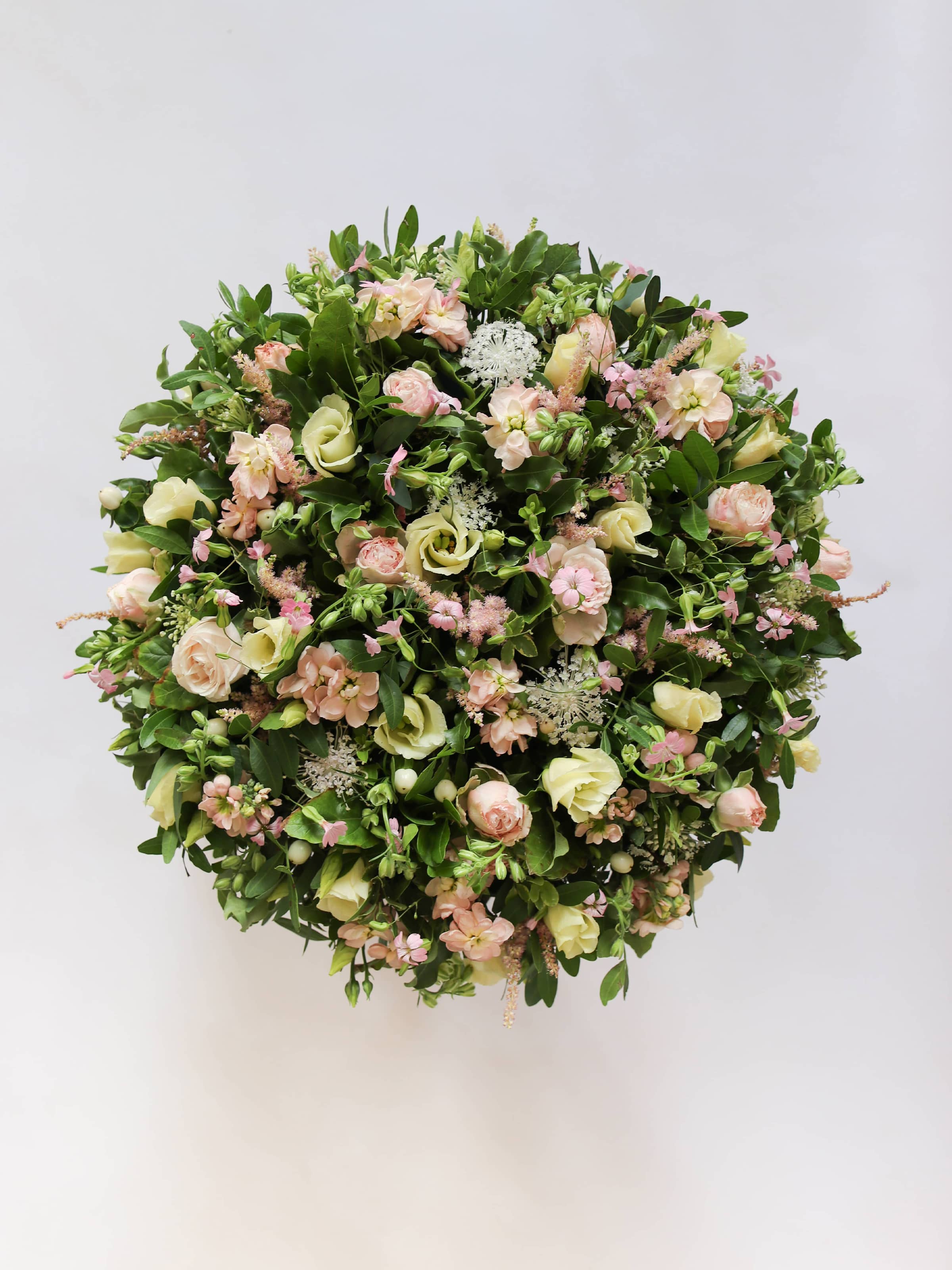 Pastel Round Funeral Posy