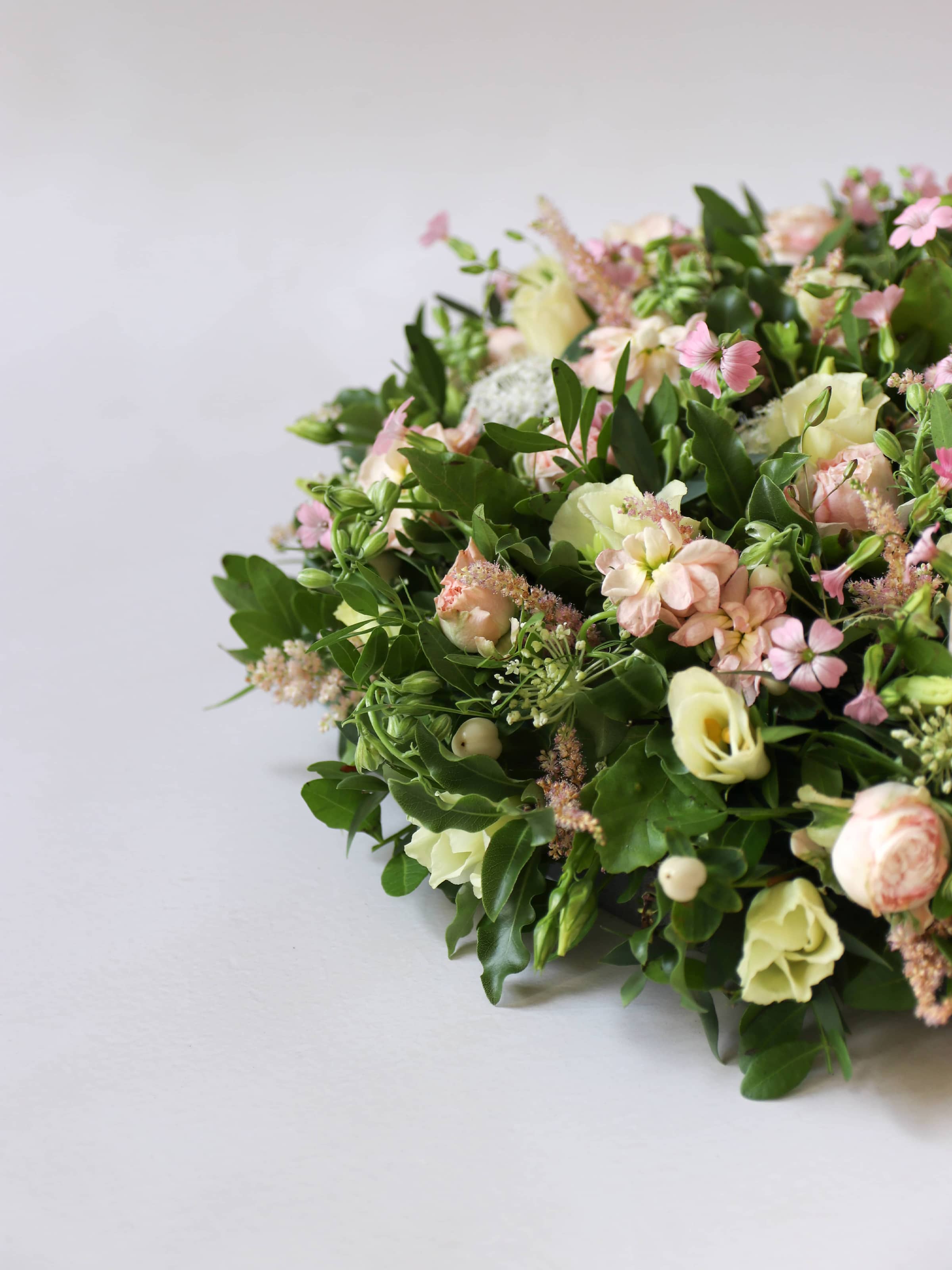 Pastel Round Funeral Posy