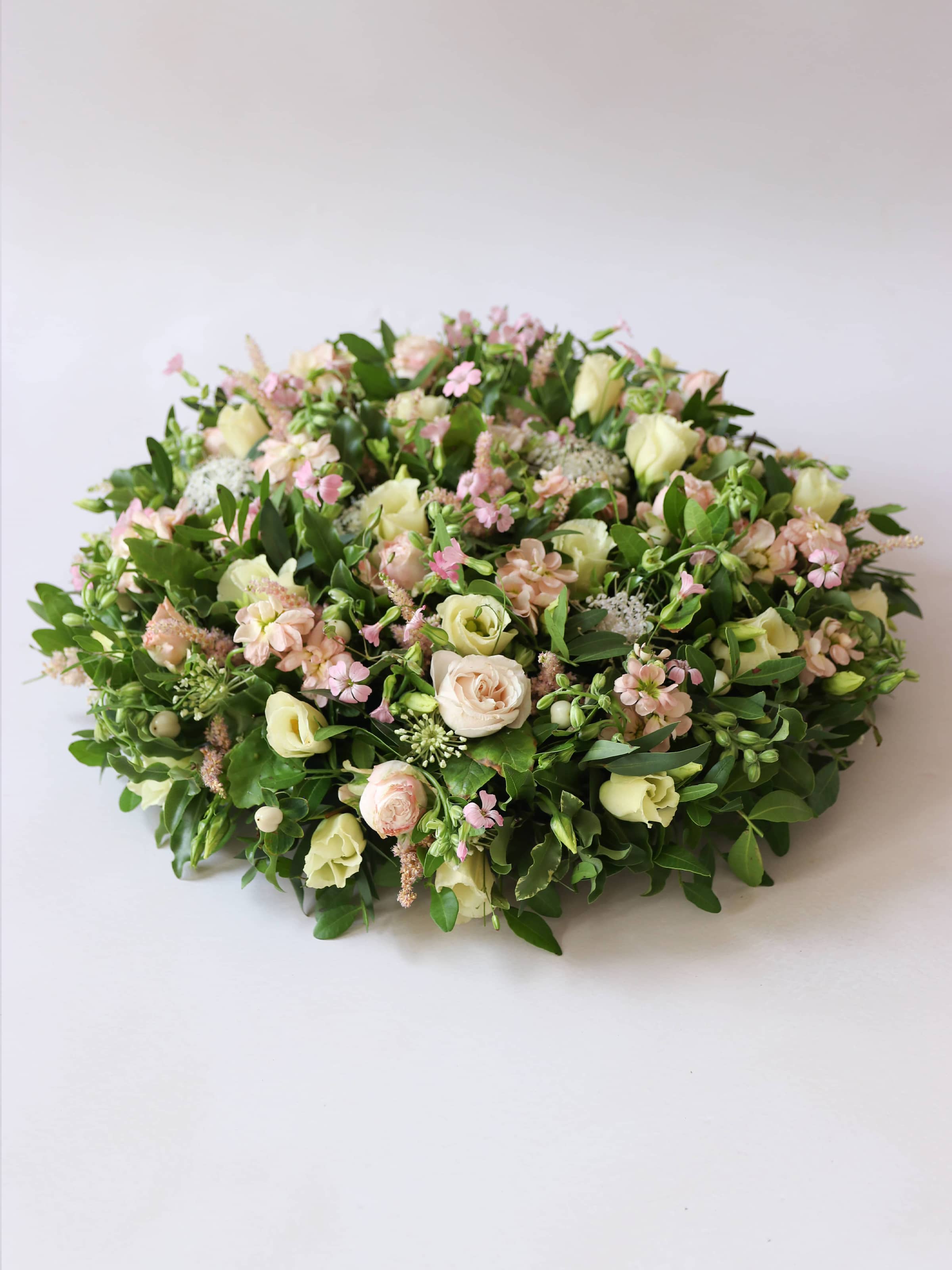 Pastel Round Funeral Posy