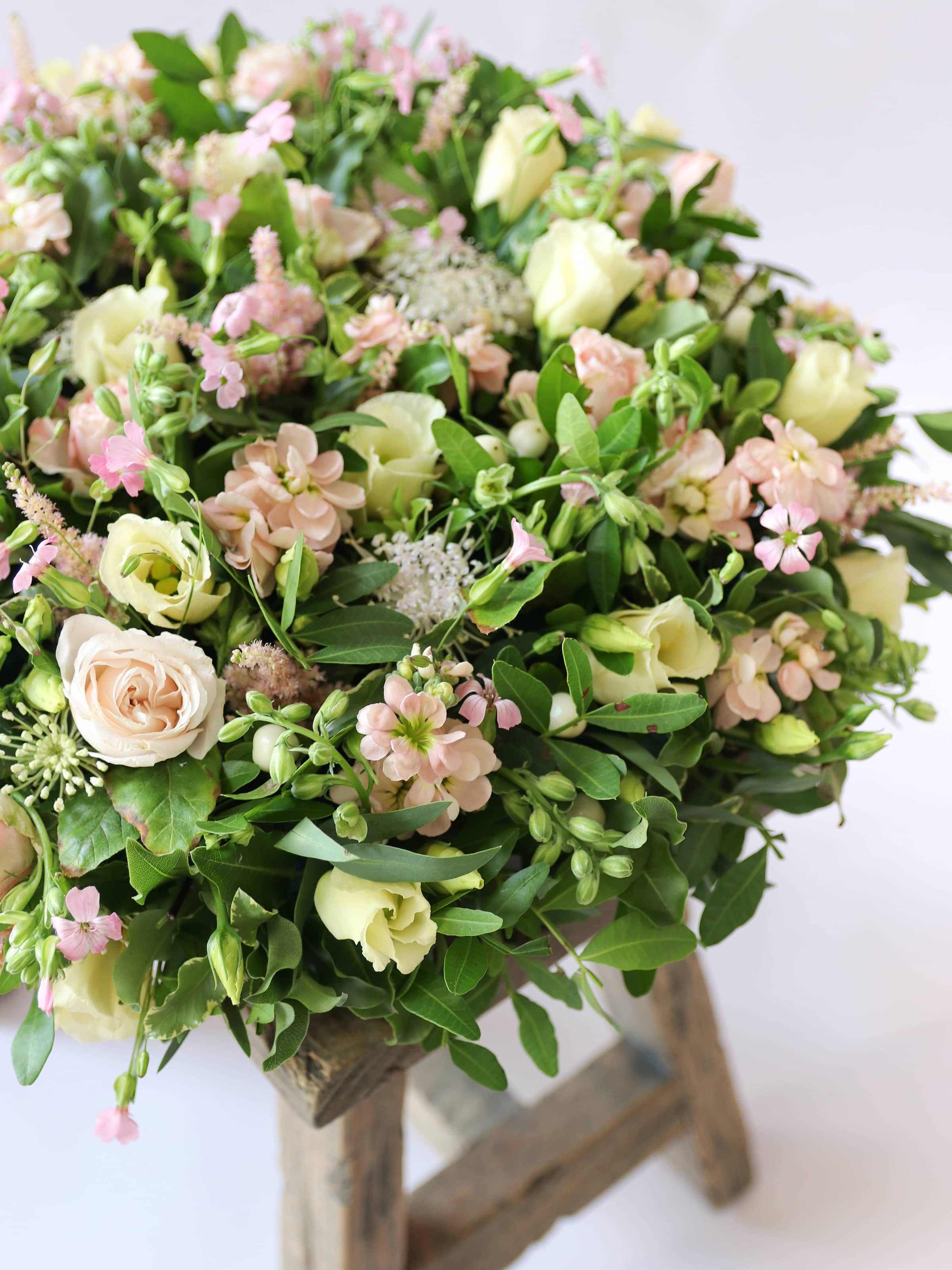 Pastel Round Funeral Posy