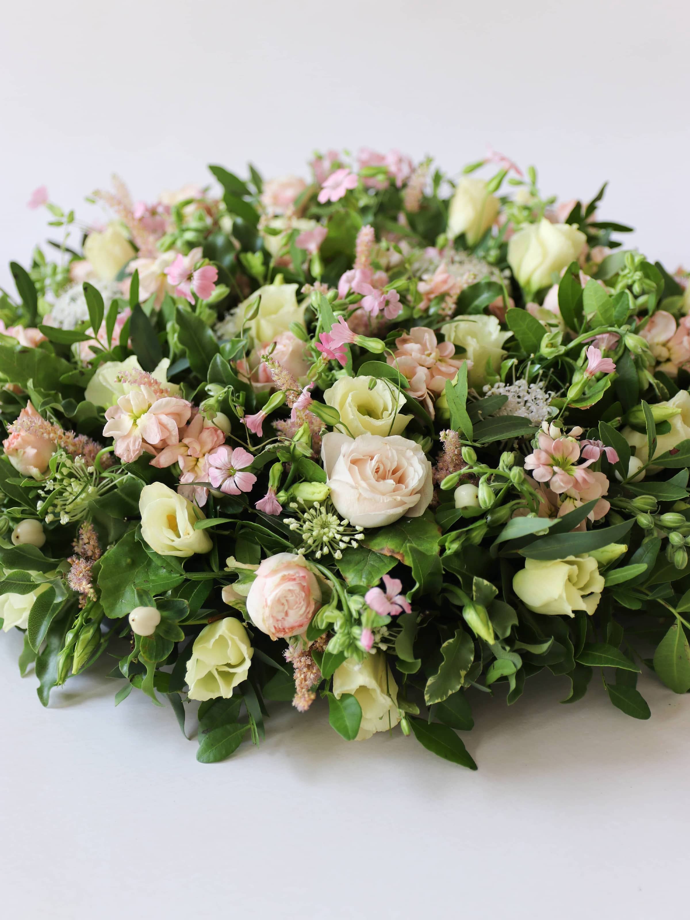 Pastel Round Funeral Posy