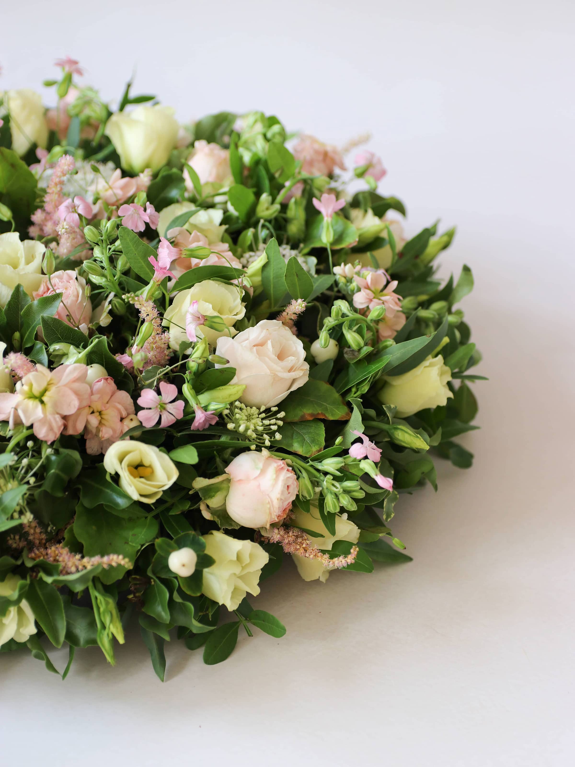 Pastel Round Funeral Posy