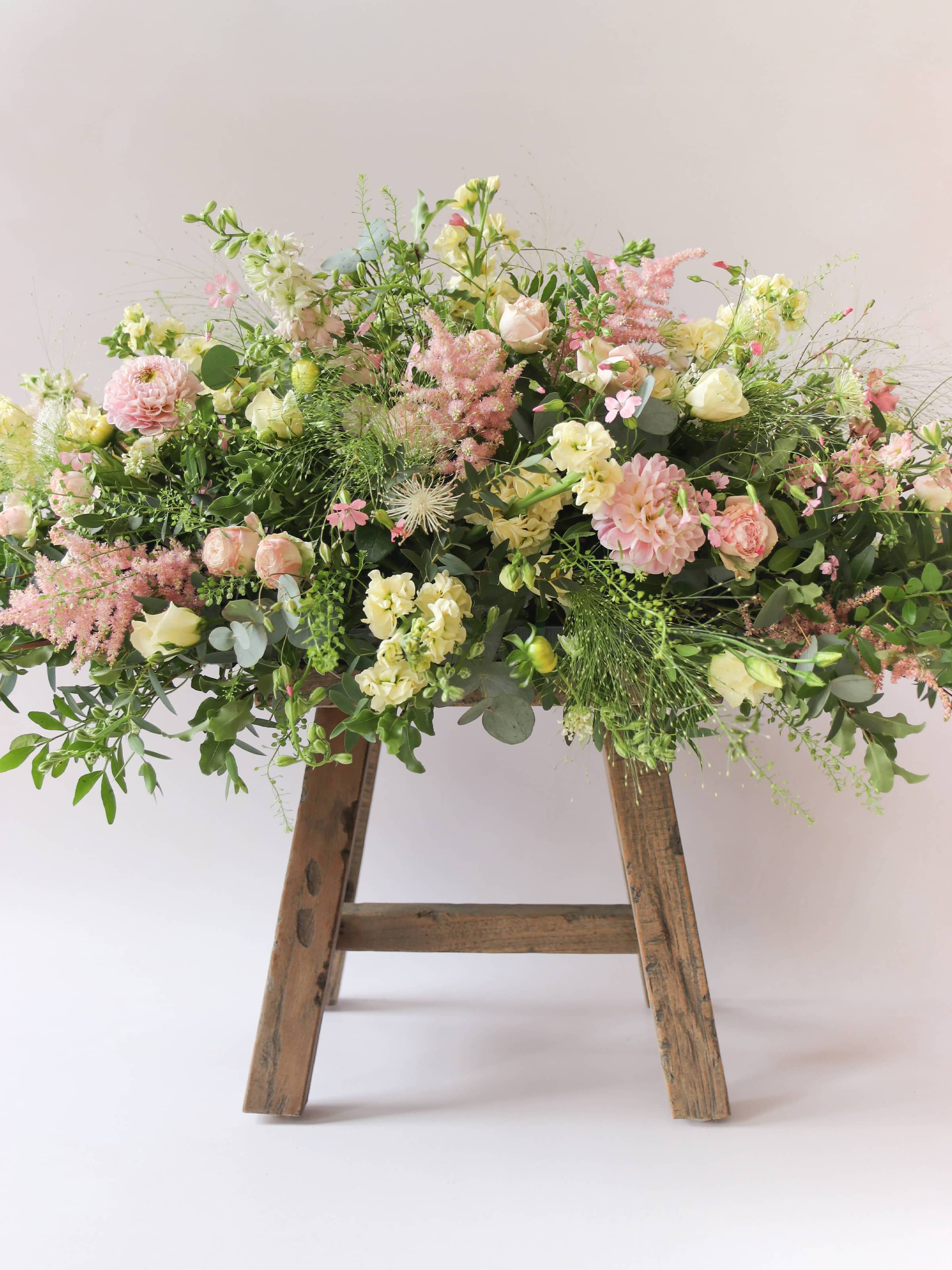 Pastel Double Ended Coffin Spray