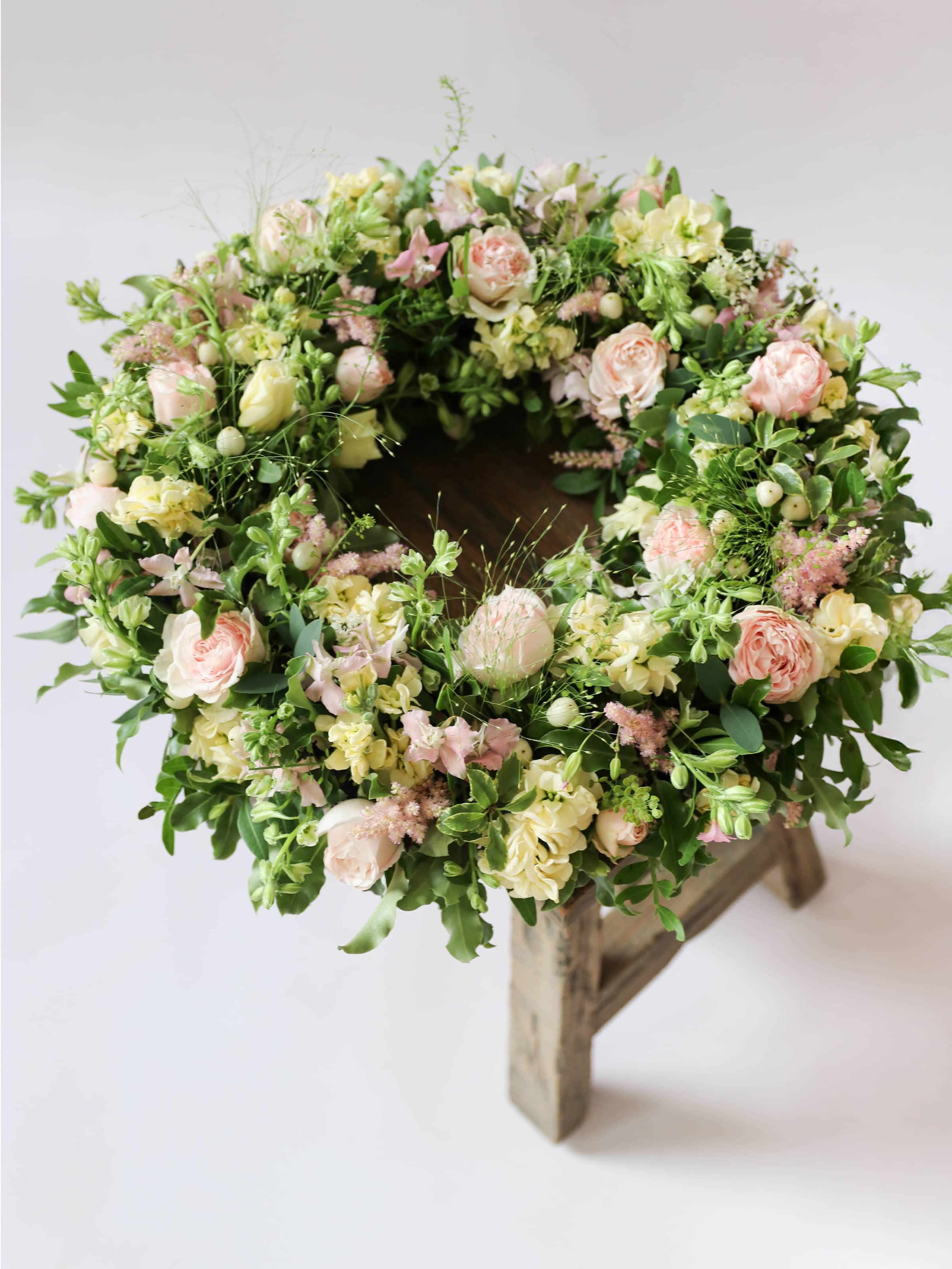 Pastel Loose Funeral Wreath