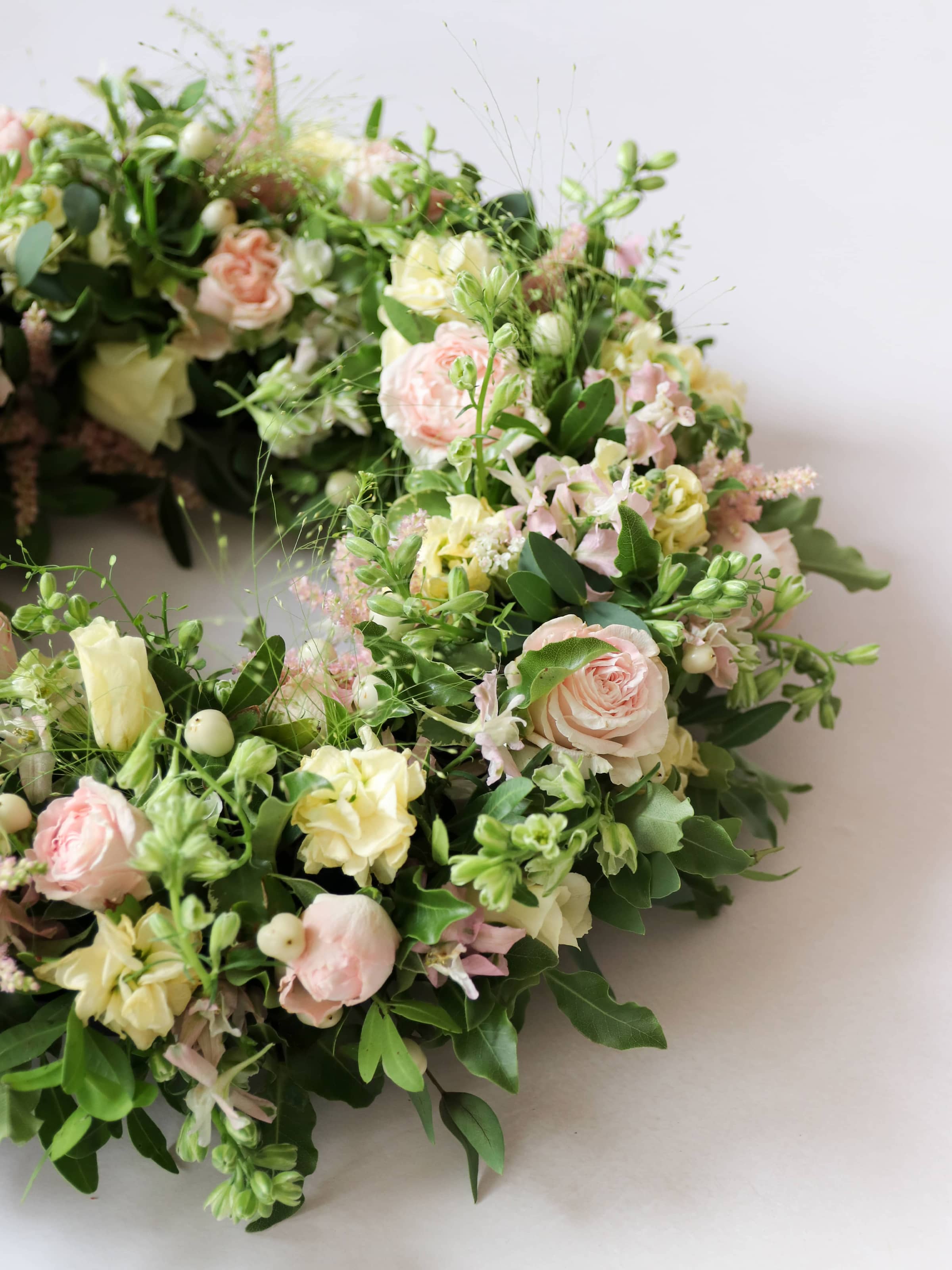 Pastel Loose Funeral Wreath