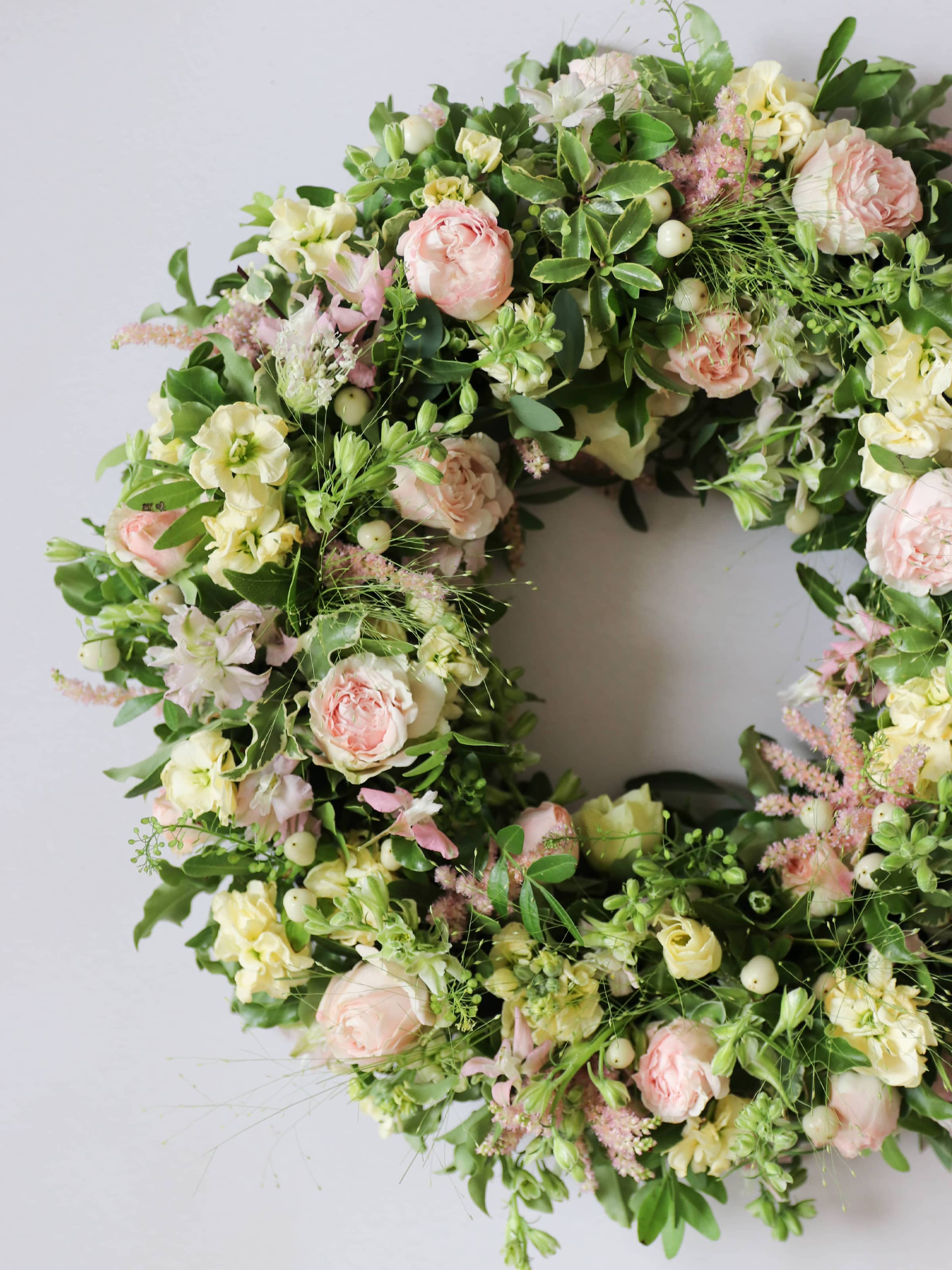 Pastel Loose Funeral Wreath