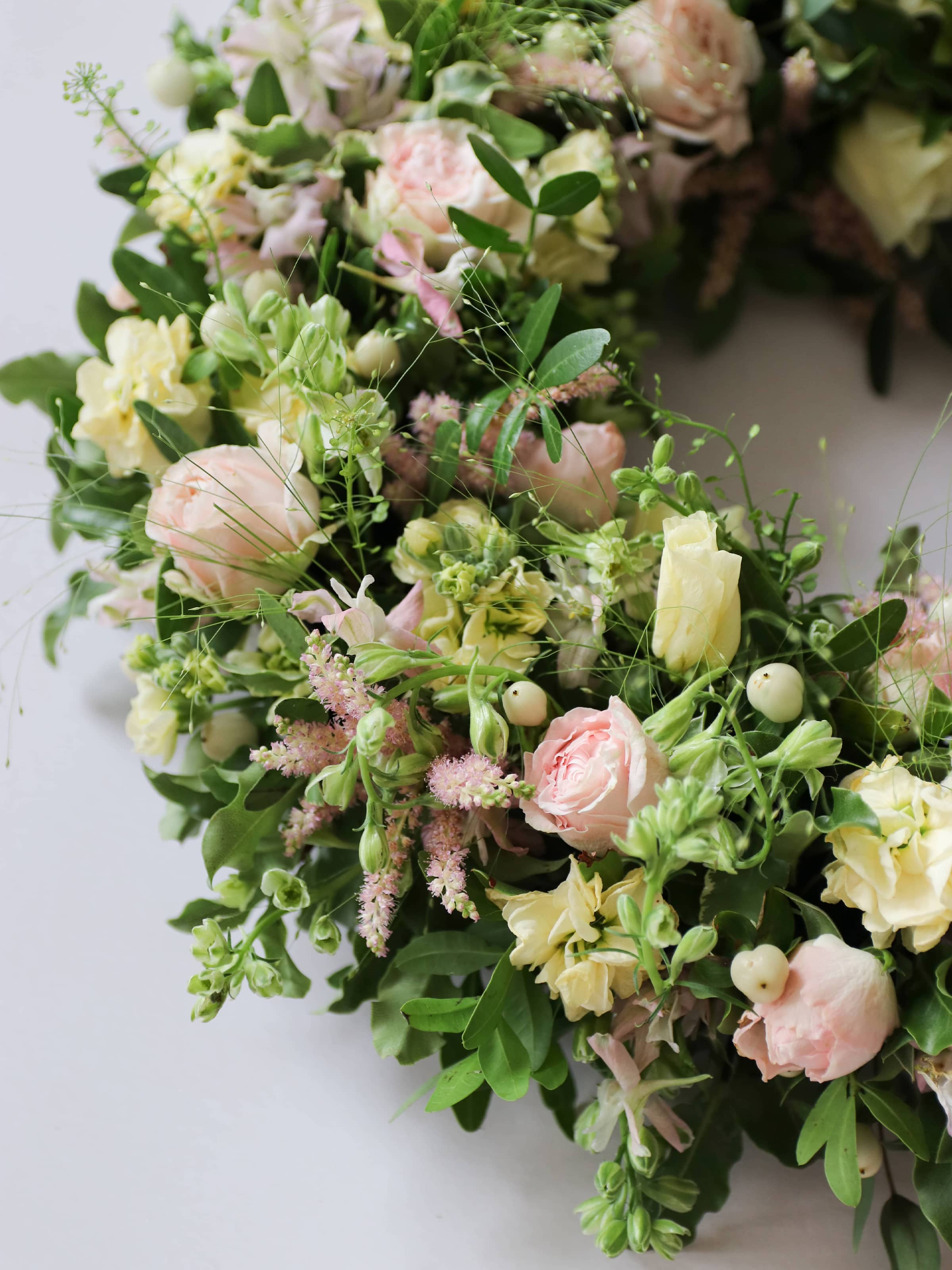 Pastel Loose Funeral Wreath