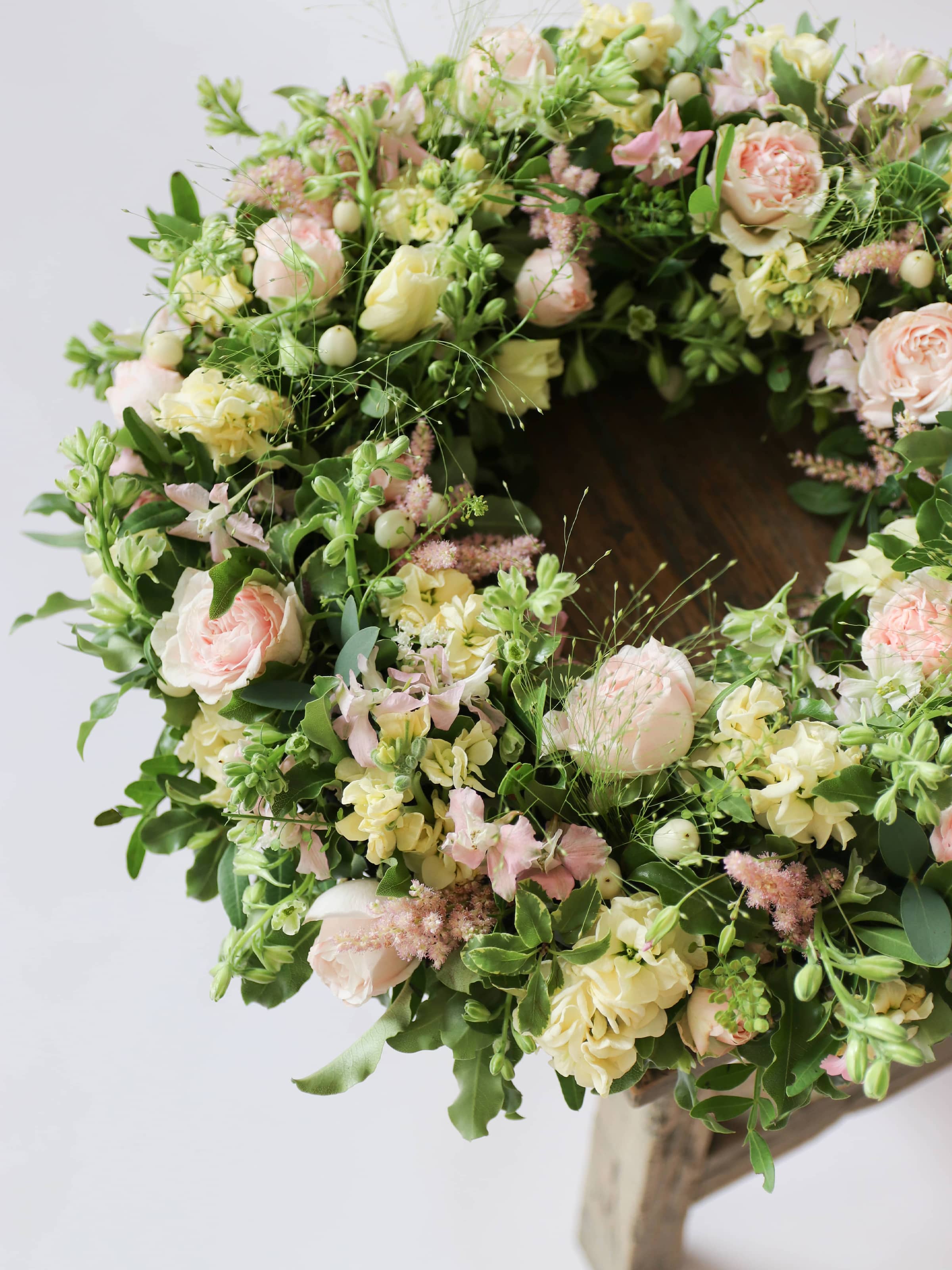 Pastel Loose Funeral Wreath