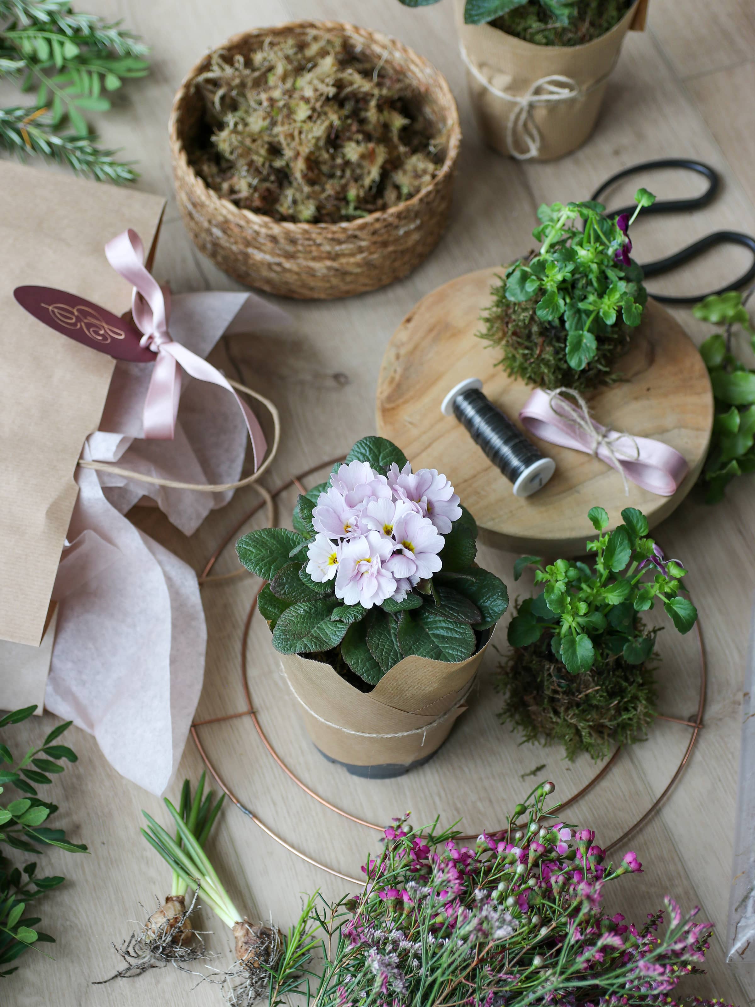 DIY Spring Easter Wreath Making Kit - Pink