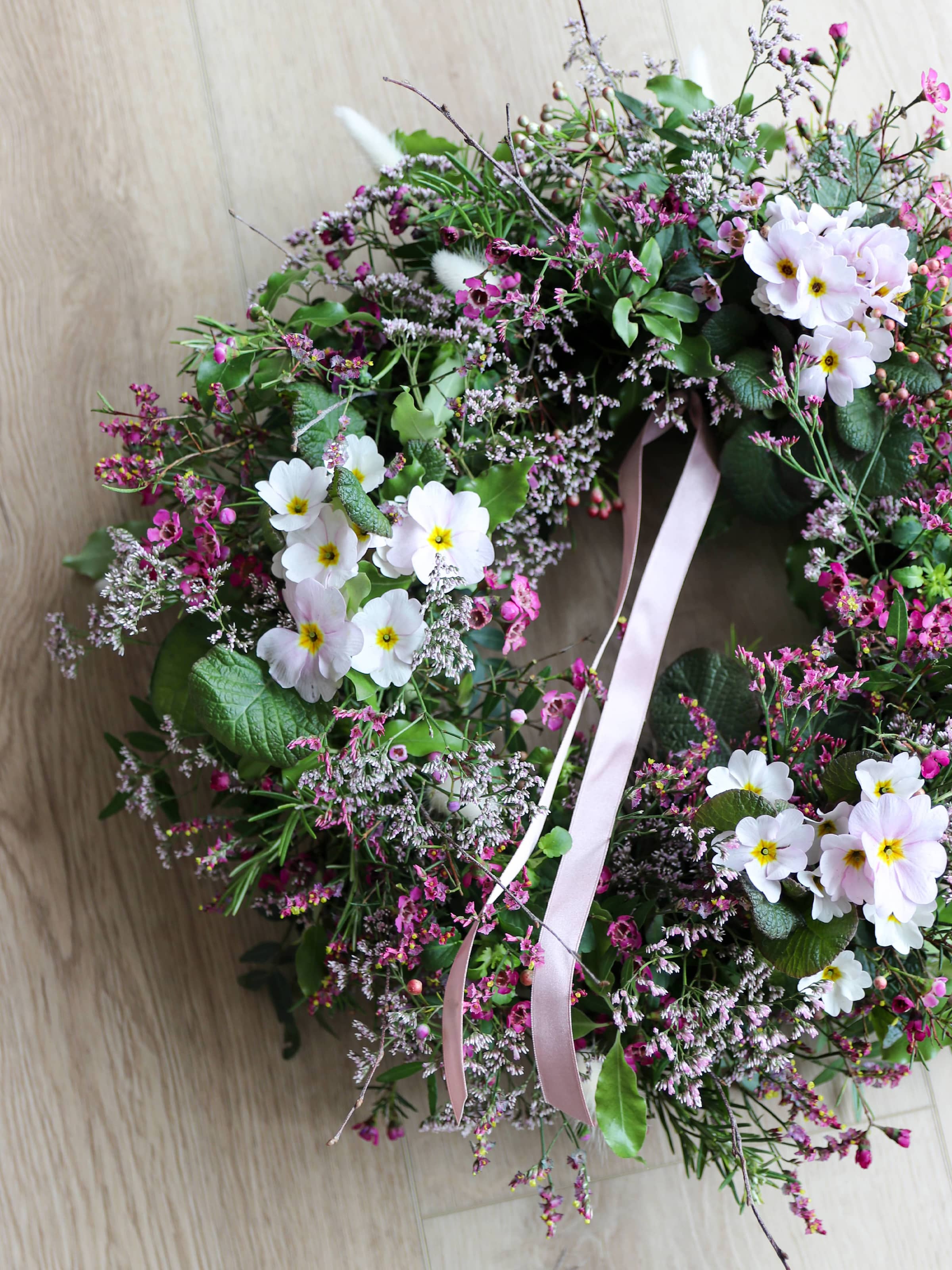 16" Pink Spring Wreath
