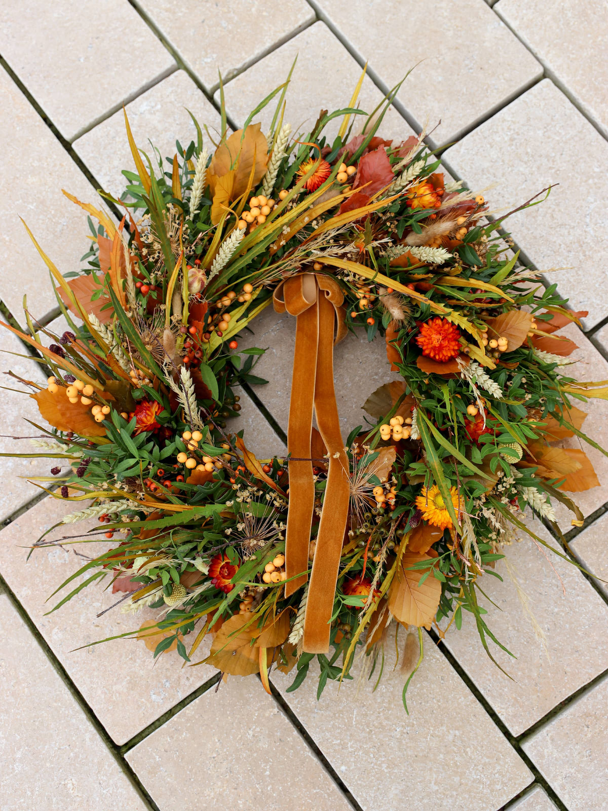 'Autumn Glow' - Luxury Fresh Autumn Door Wreath