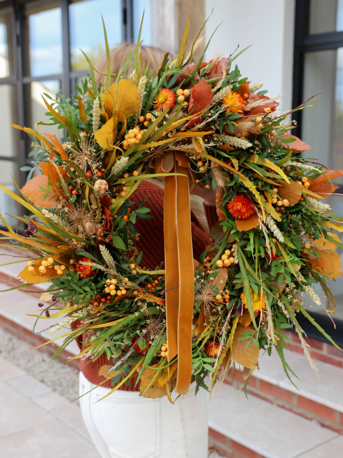 'Autumn Glow' - Luxury Fresh Autumn Door Wreath