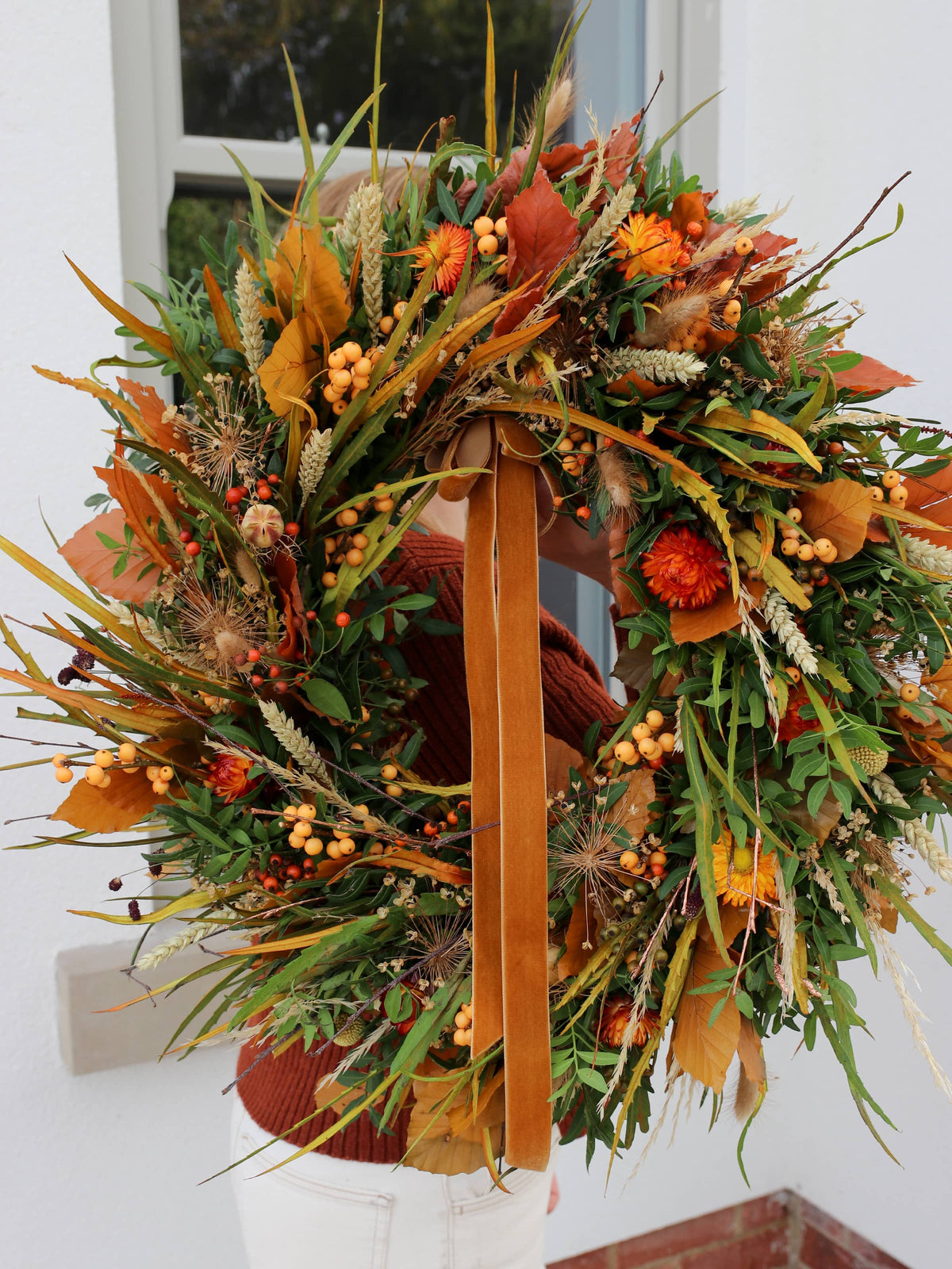 'Autumn Glow' - Luxury Fresh Autumn Door Wreath