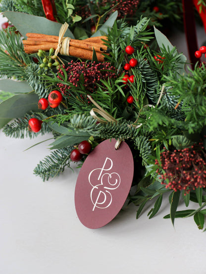 'Clementine Kisses' - Luxury Fresh Christmas Door Wreath