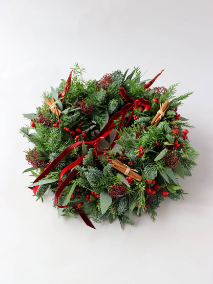 The 'Merry Berry' - Luxury Fresh Christmas Door Wreath