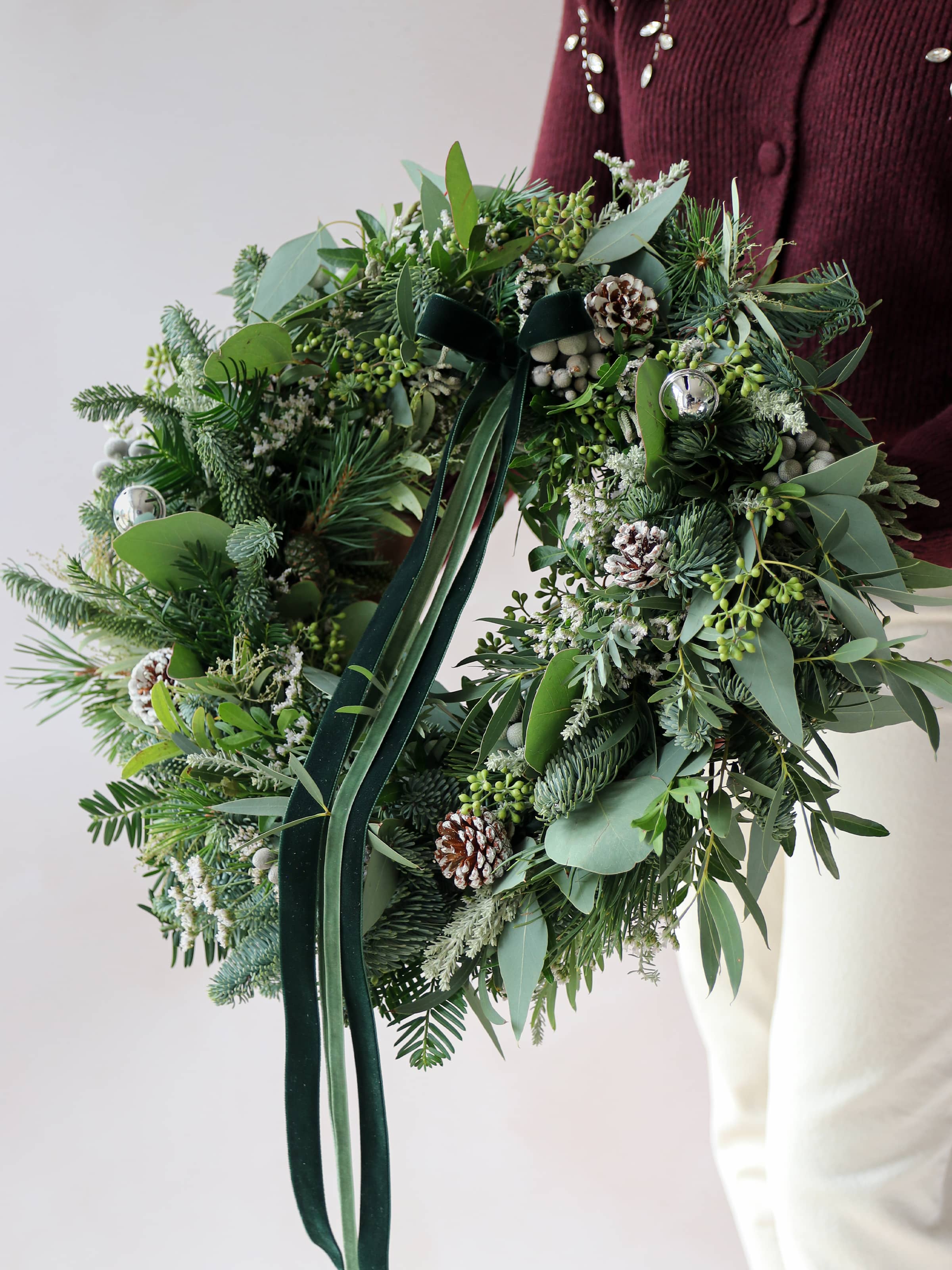 'Winter Wonderland' - Luxury Fresh Christmas Door Wreath