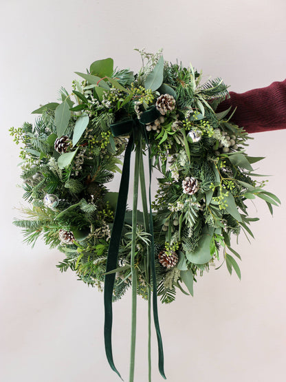 'Winter Wonderland' - Luxury Fresh Christmas Door Wreath