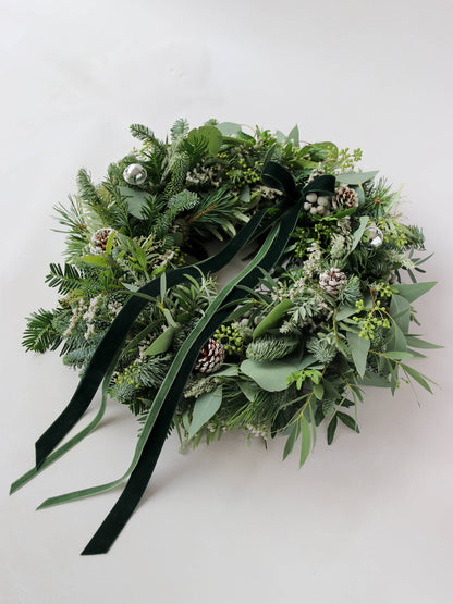 'Winter Wonderland' - Luxury Fresh Christmas Door Wreath
